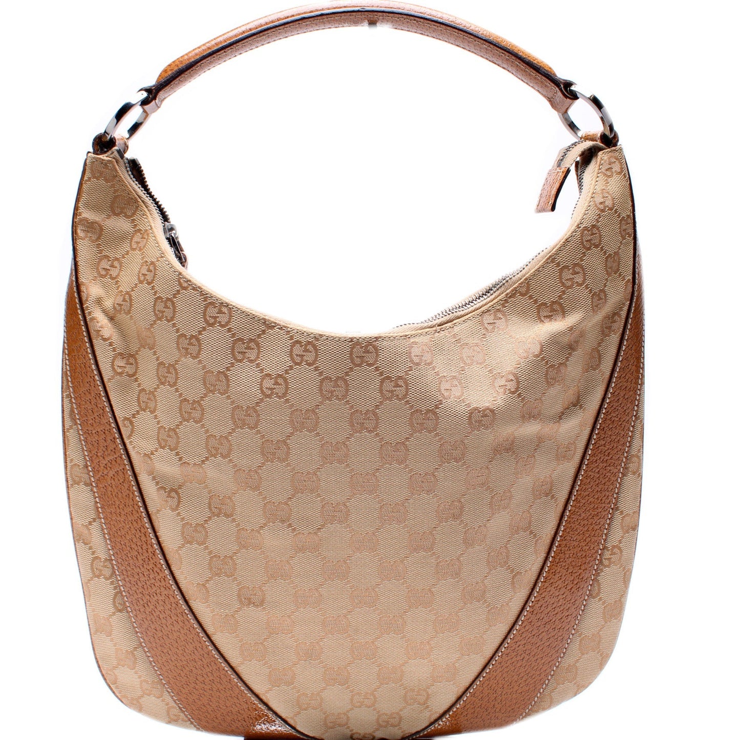 Gucci 124357 GG Canvas Hobo Bag