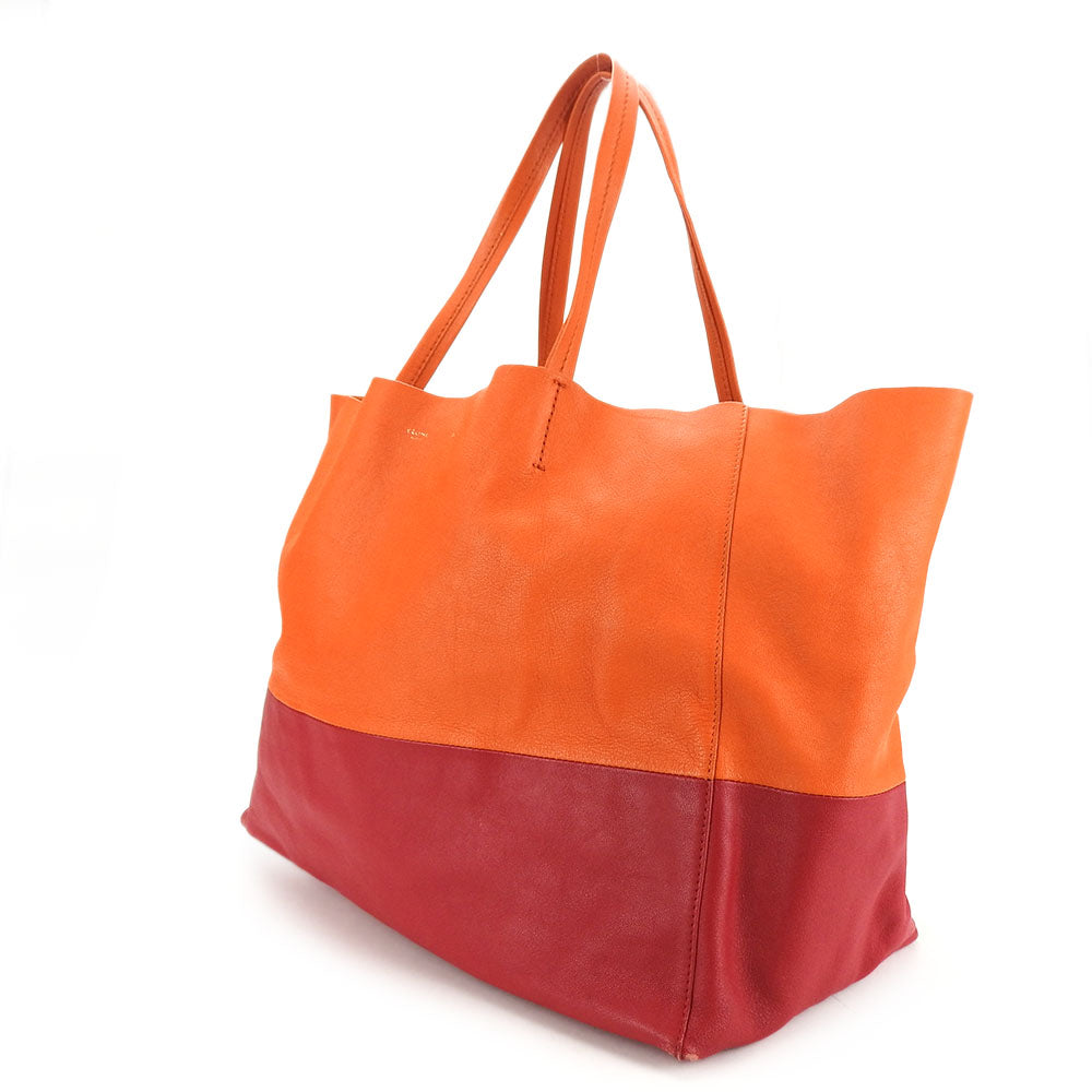 CELINE Tote Bag 169263EBT leather Orange Horizontalkava Women