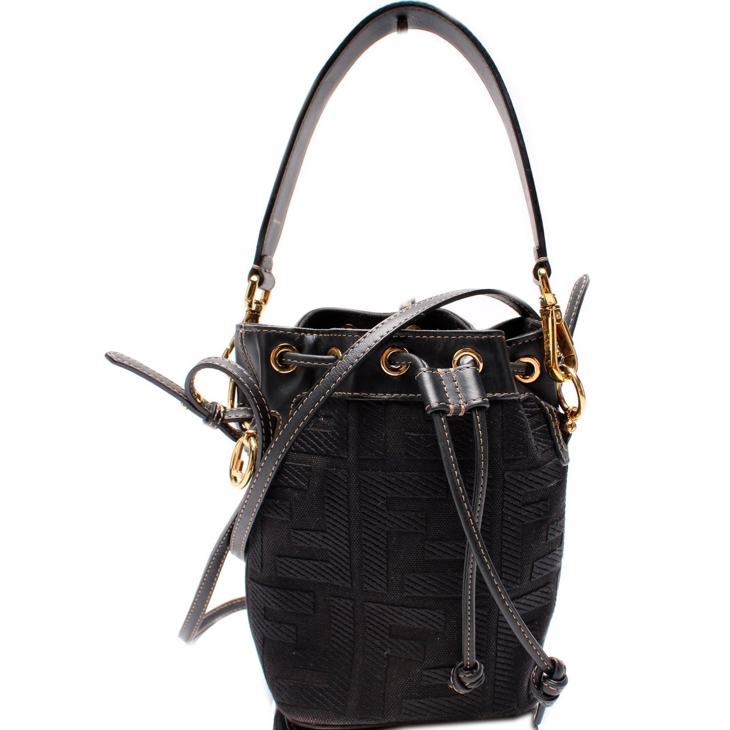 Fendi 8BS010 Mini Mon Tresor Bucket FF Fabric Bag