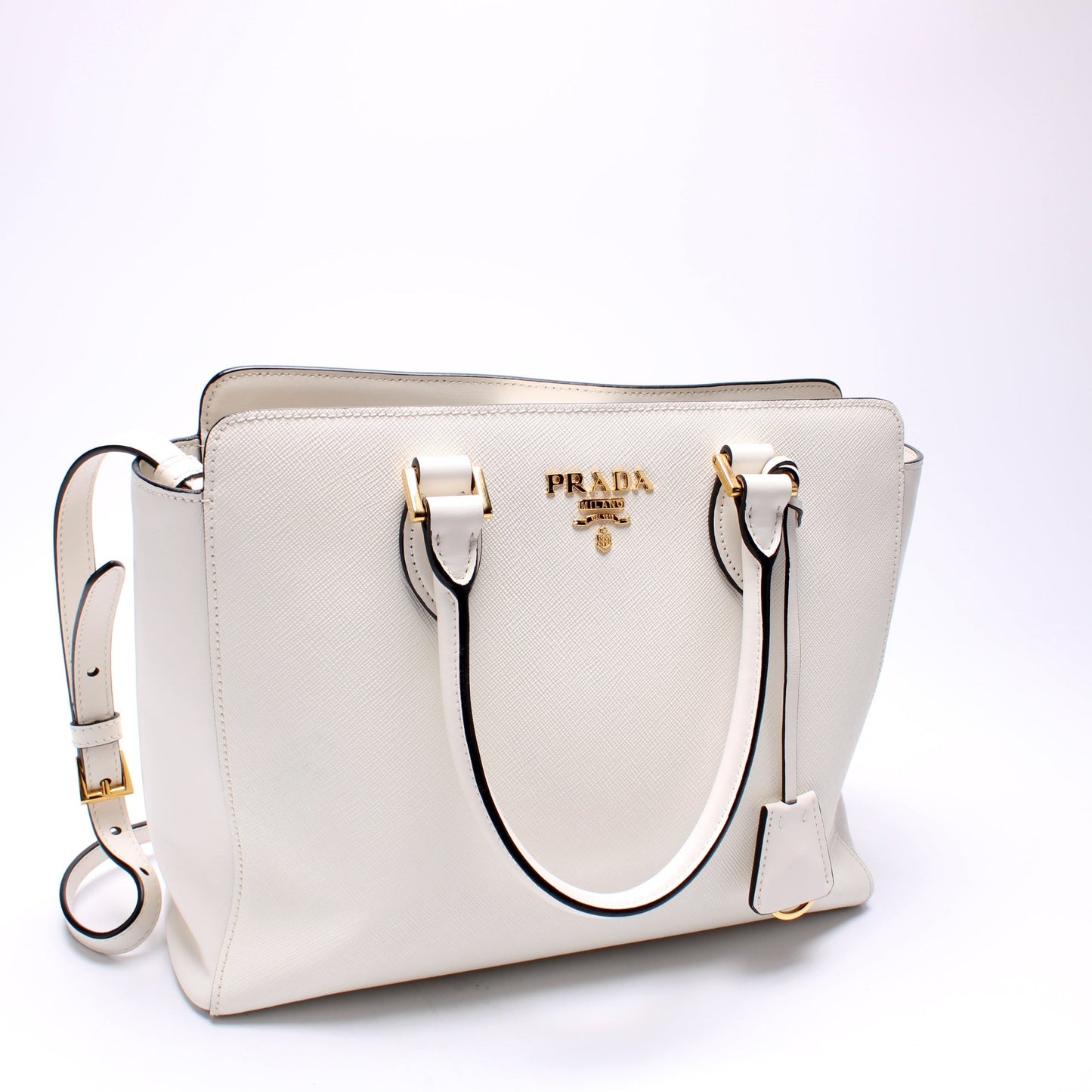 Prada Saffiano Calfskin Top Handle Bag