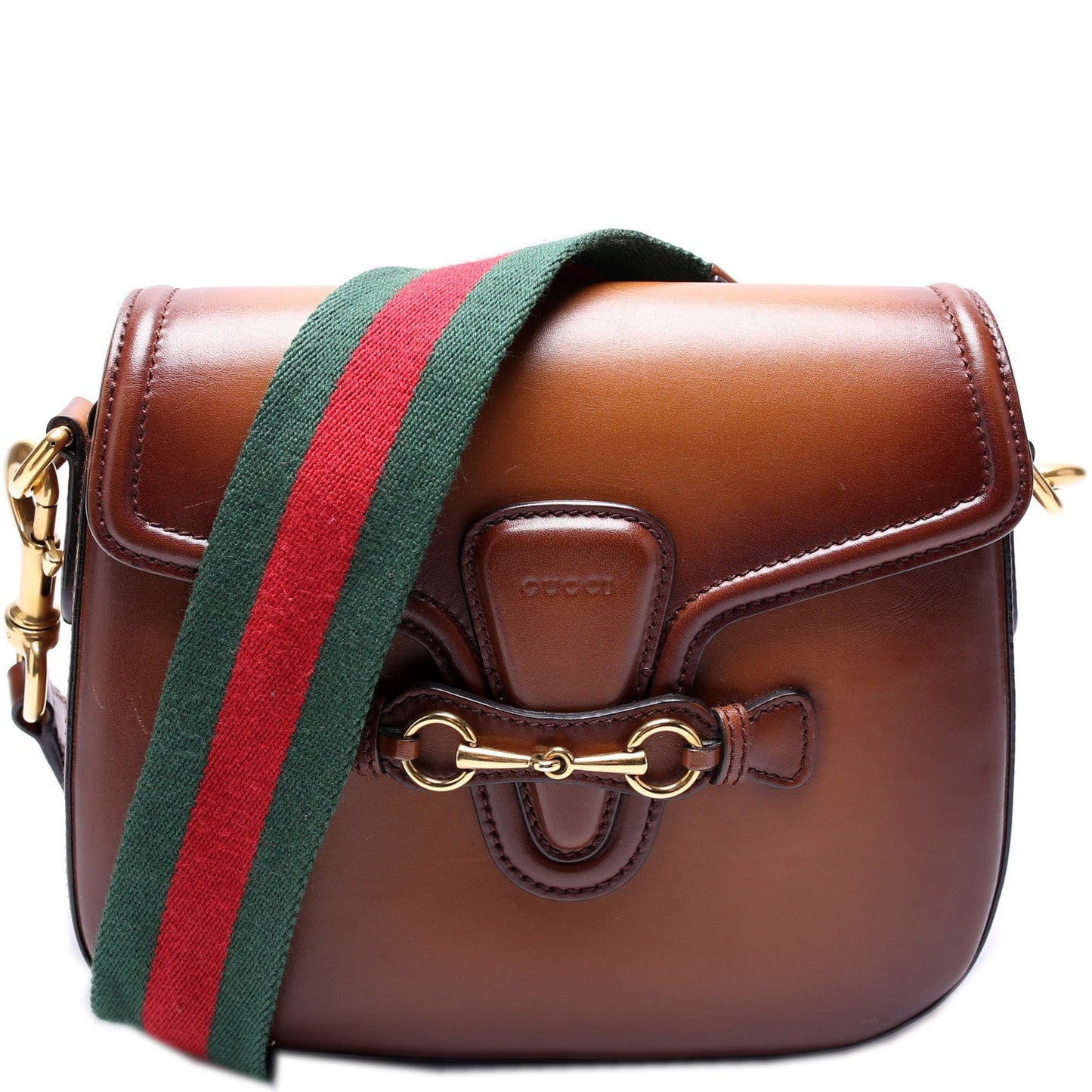 Gucci 380573 Calfskin Lady Web Medium Shouler Bag