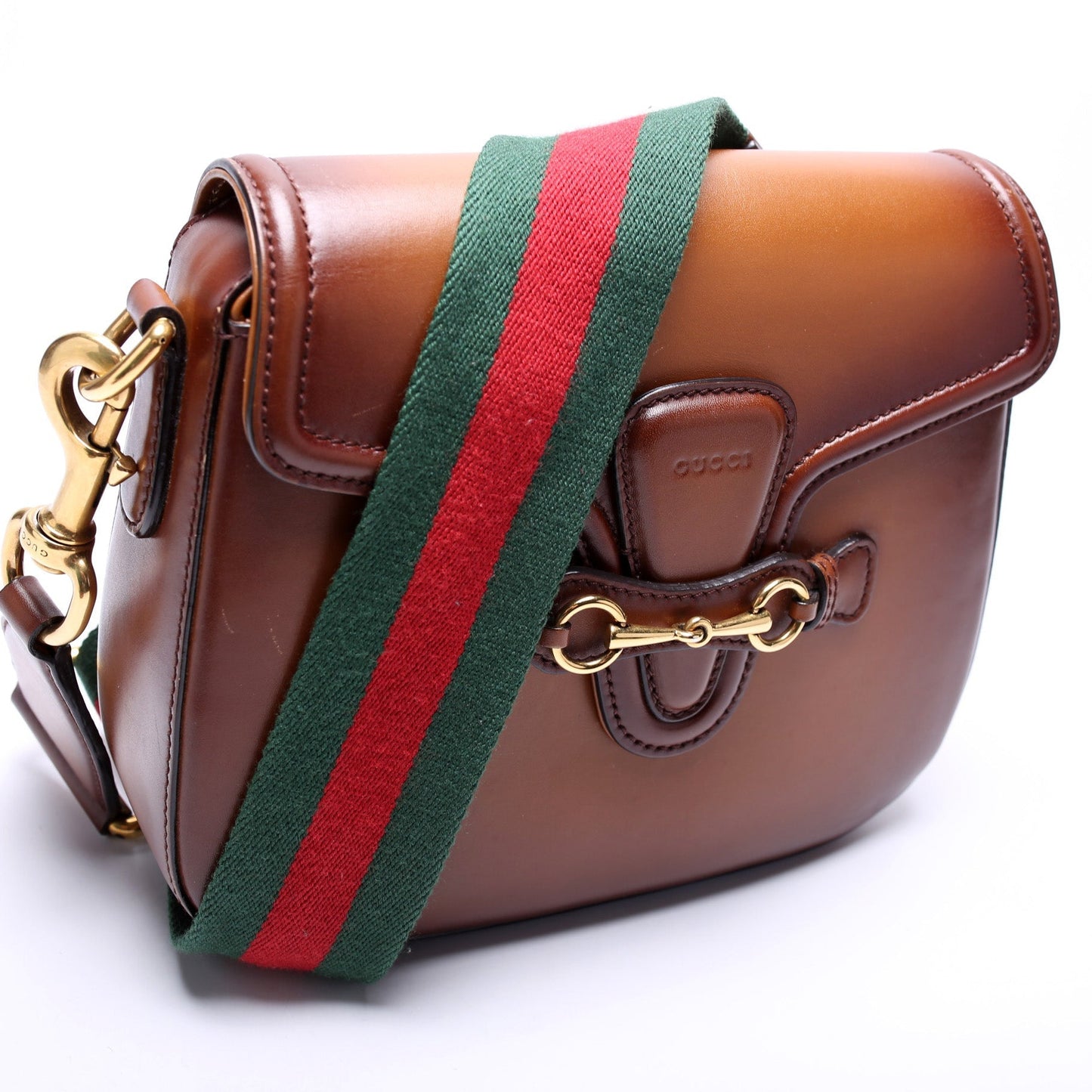 Gucci 380573 Calfskin Lady Web Medium Shouler Bag