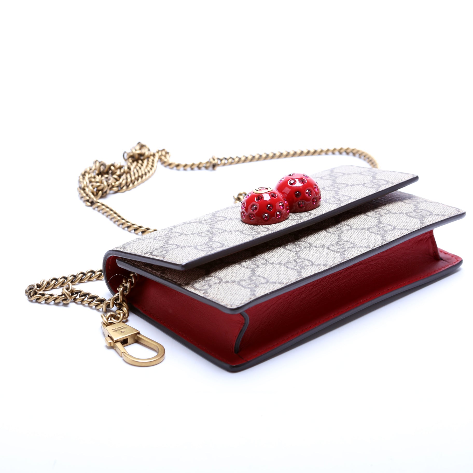 Gucci 481291 GG Supreme Cherries Mini Bag