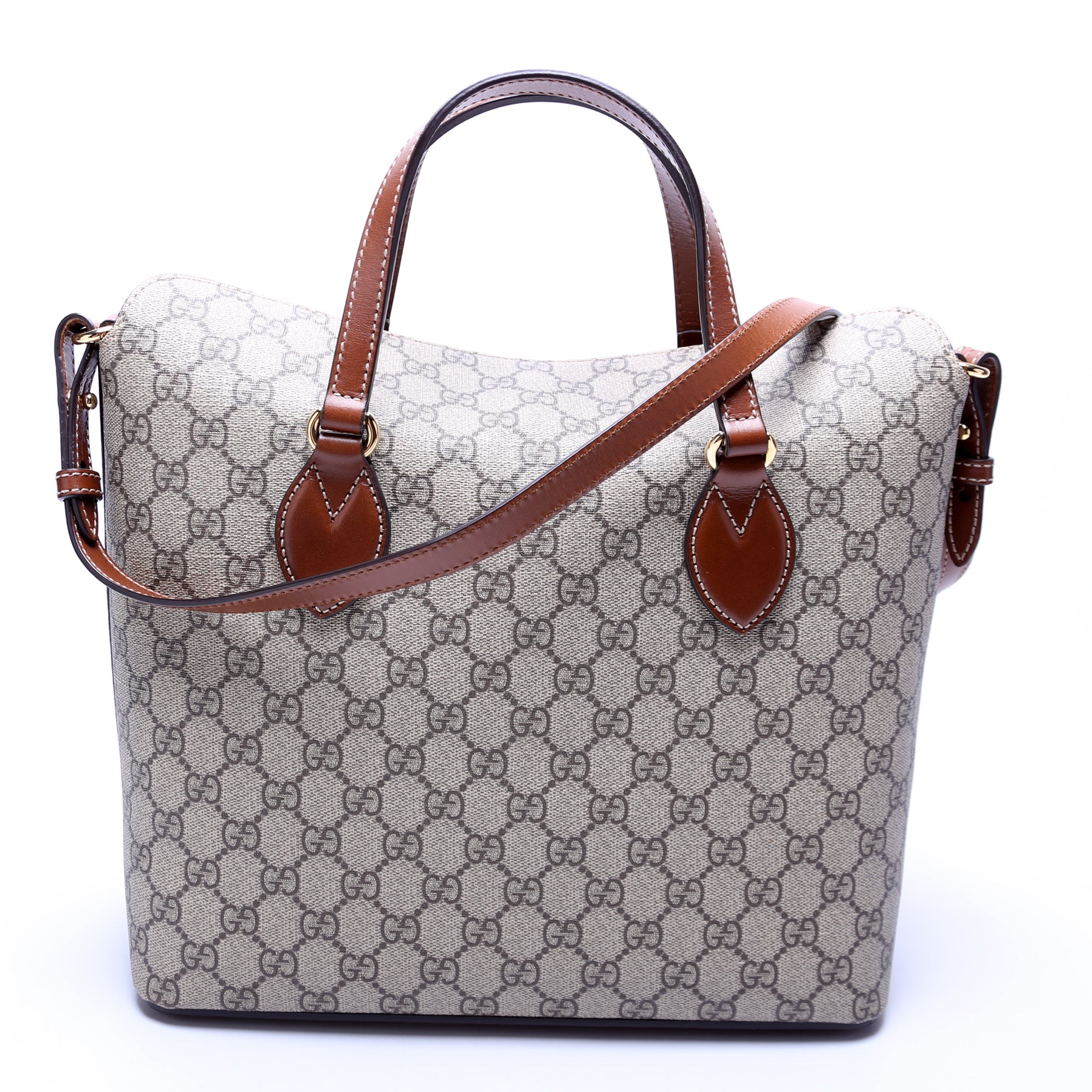 Gucci 429147 GG Canvas Fold Over Tote Bag