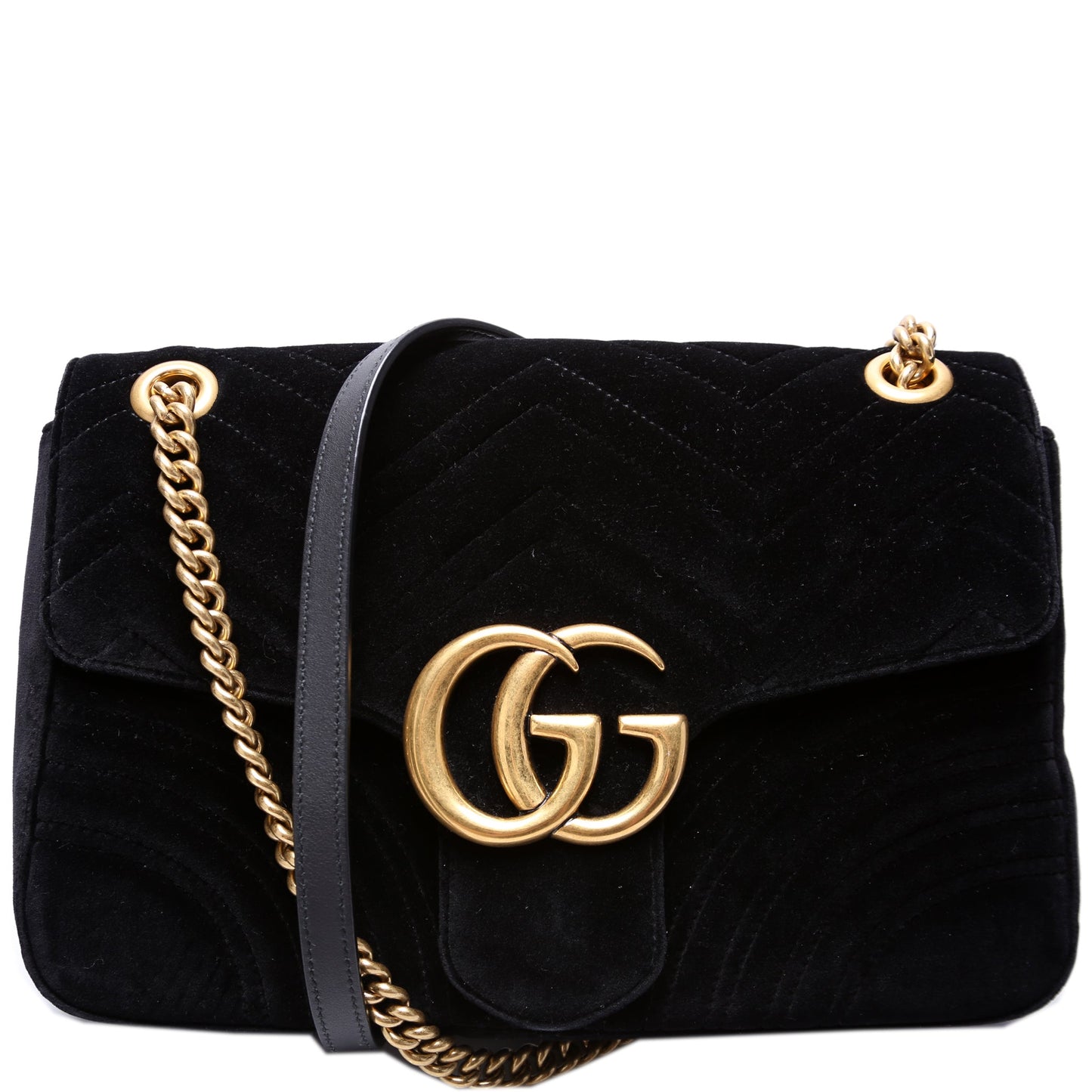 Gucci 443496 Marmont Velvet Shoulder Medium Bag