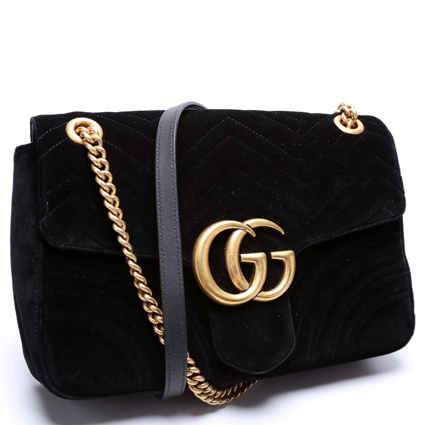 Gucci 443496 Marmont Velvet Shoulder Medium Bag