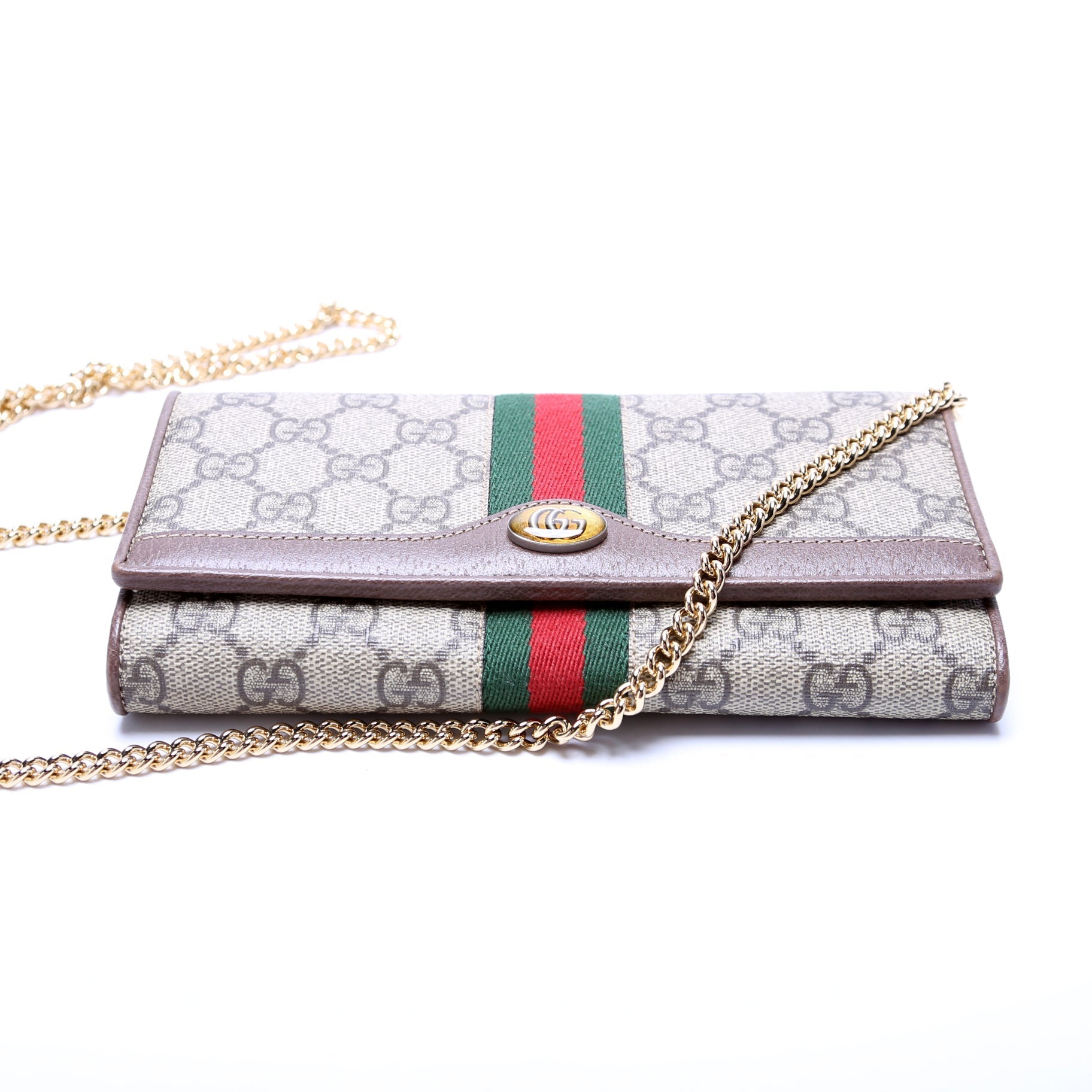 Gucci 546592 Ophidia GG Supreme Chain Wallet Bag