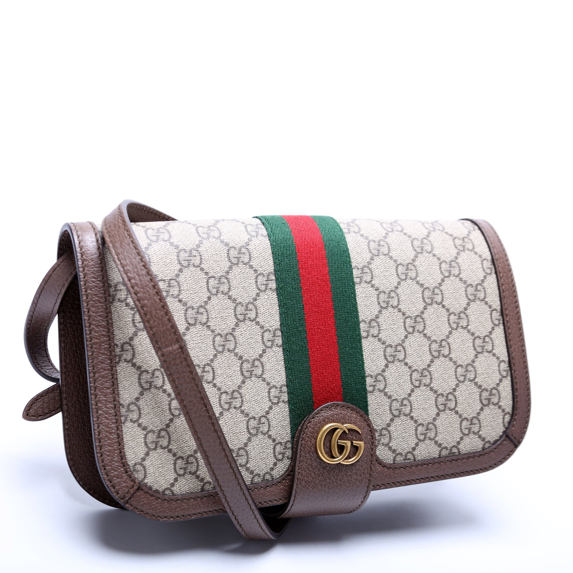 Gucci 548304 GG Supreme Ophidia Flap Bag