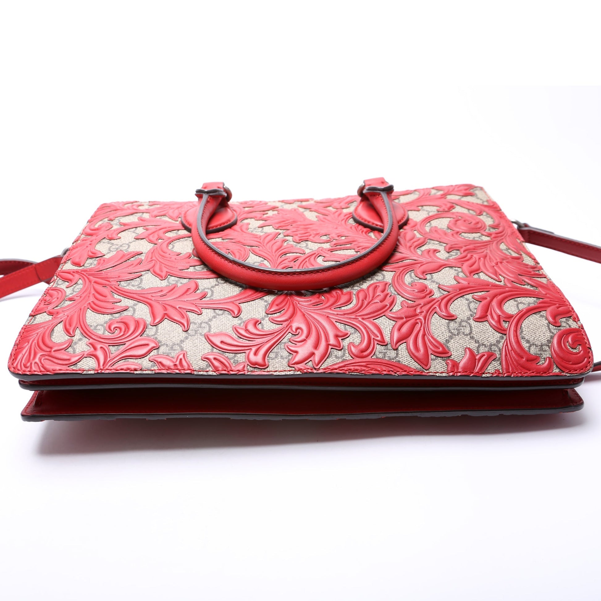 Gucci 409531 GG Supreme Arabesque Top Handle Tote Bag