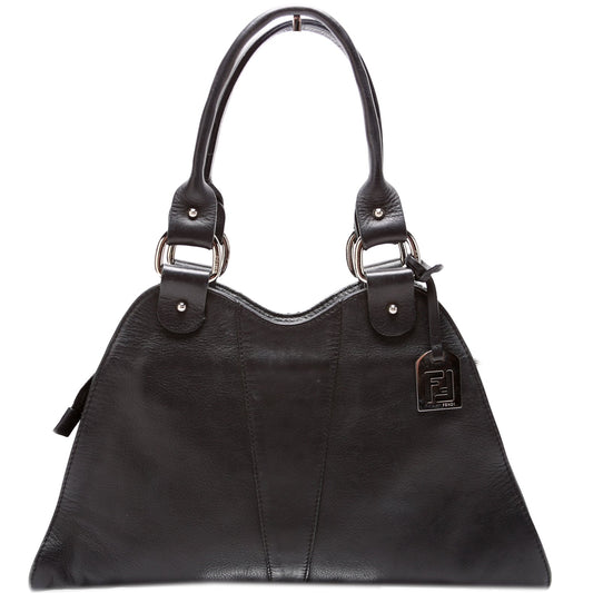 Fendi 8BR254 Devil Trapezio Leather Bag