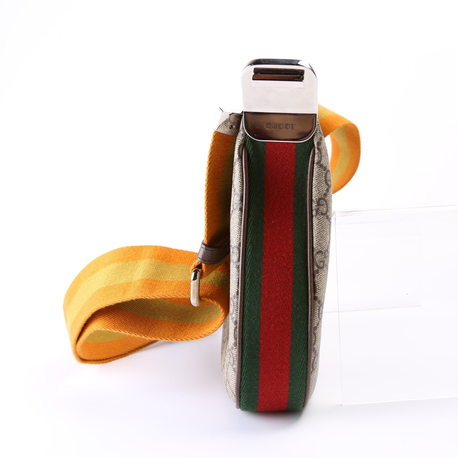 Gucci Leather Canvas Shoulder Bag
