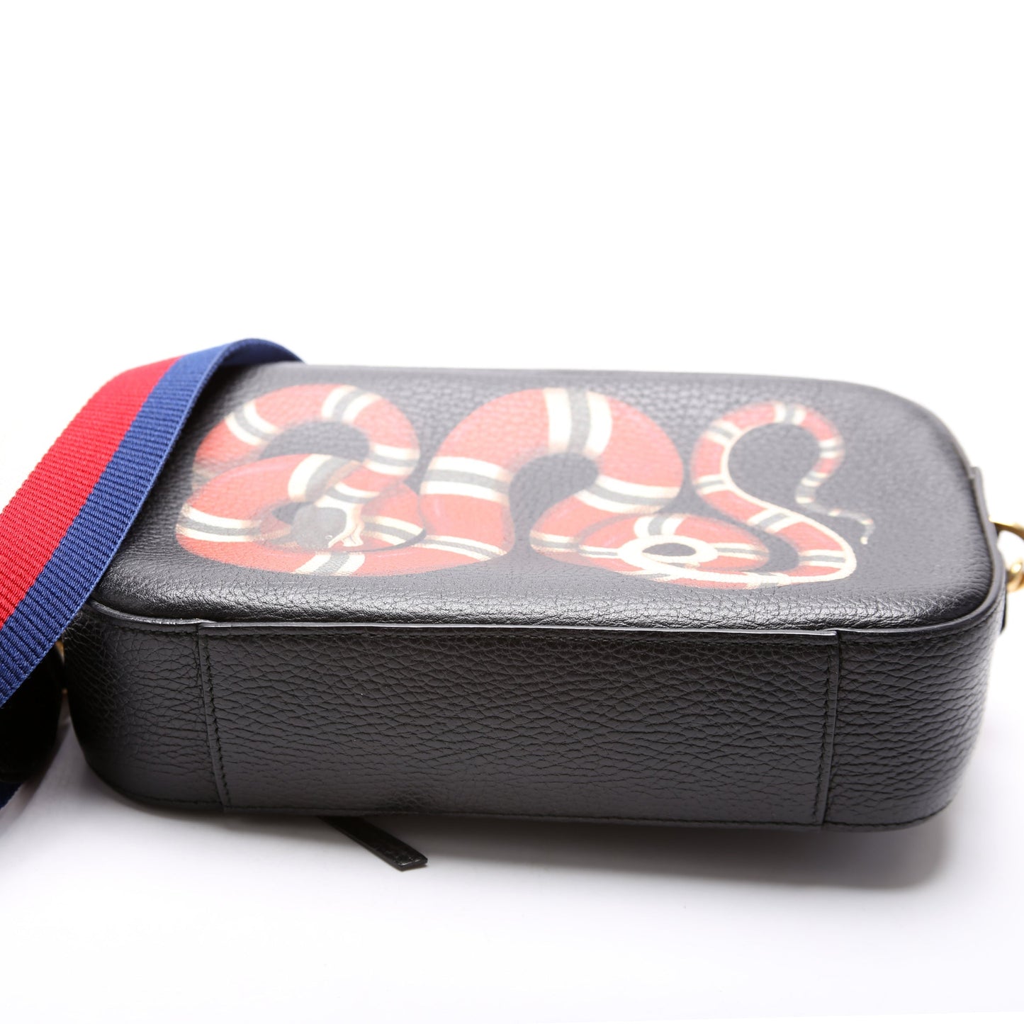 Gucci 461461 Leather Snake Messenger Bag