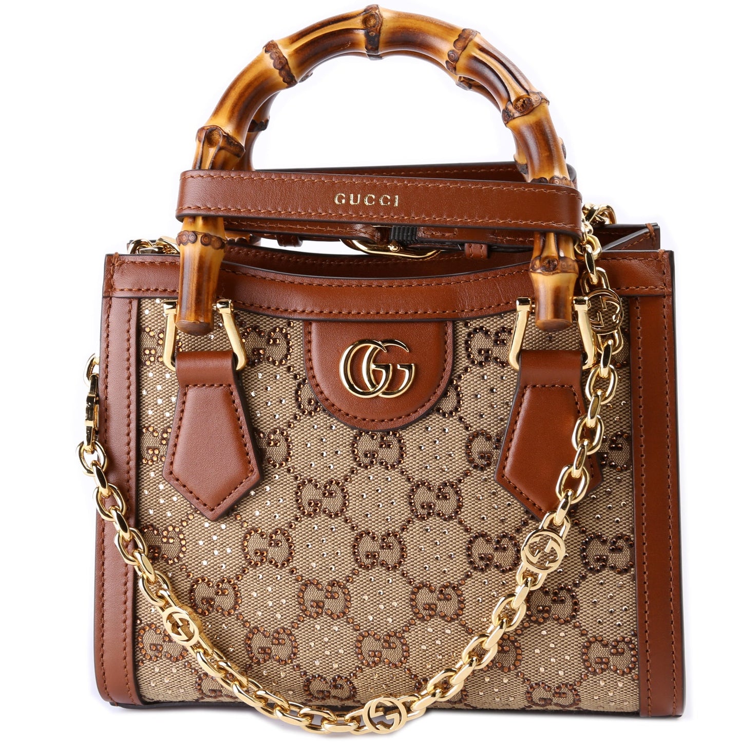Gucci 707449 GG Crystal Mini Diana Tote Bag