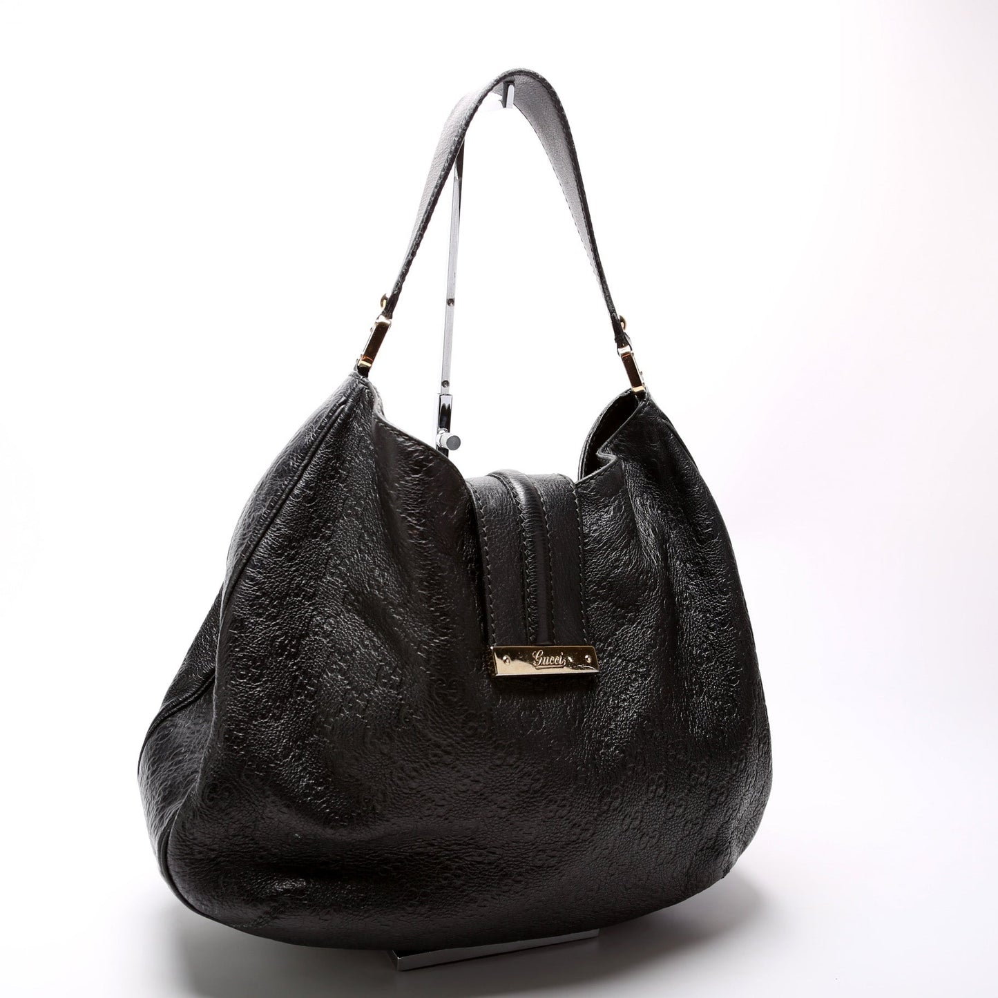 Gucci 233604 GG Leather Large Hobo Bag