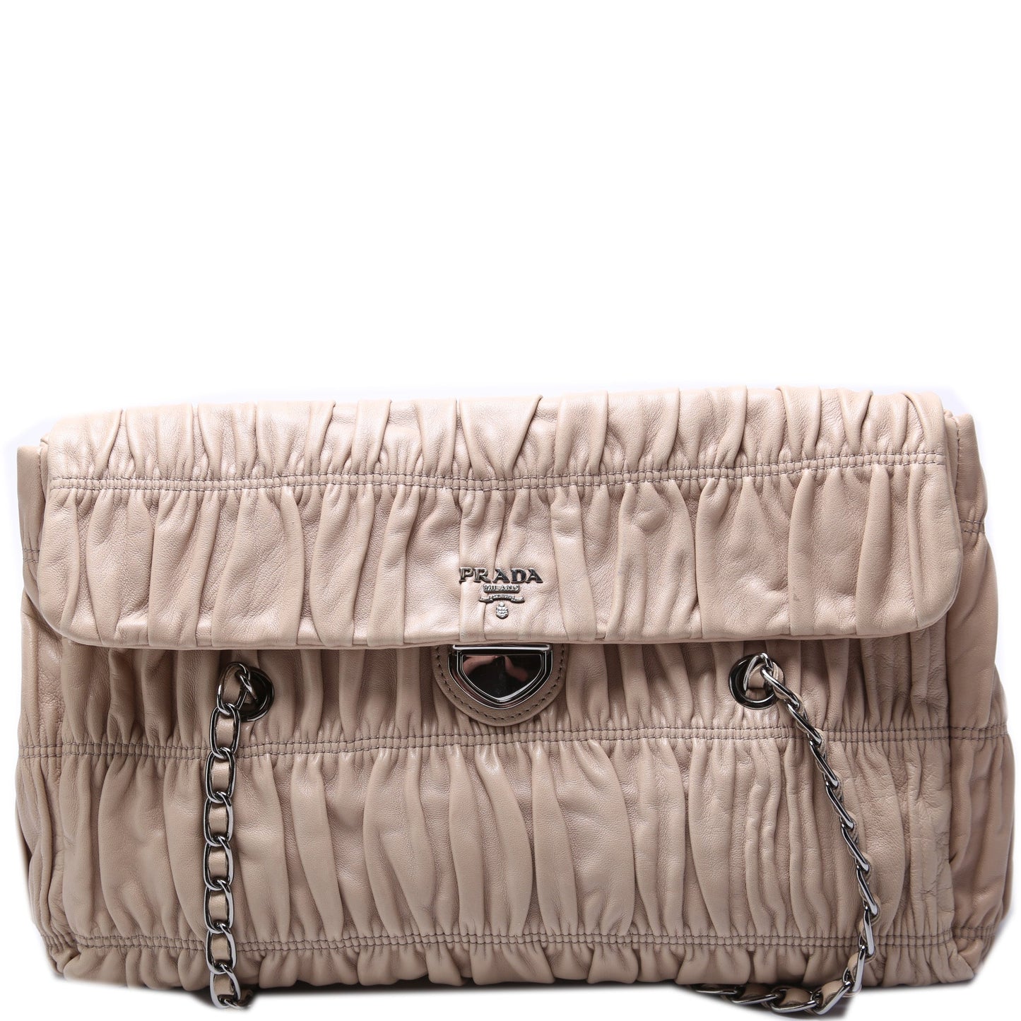 Prada Nappa Gaufre Chain Shoulder Flap Bag