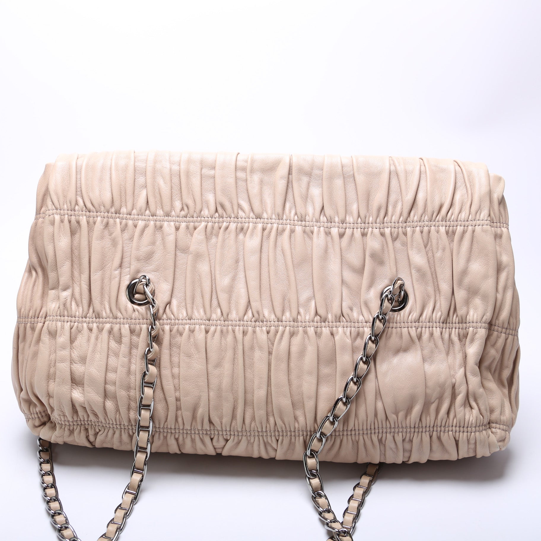 Prada Nappa Gaufre Chain Shoulder Flap Bag