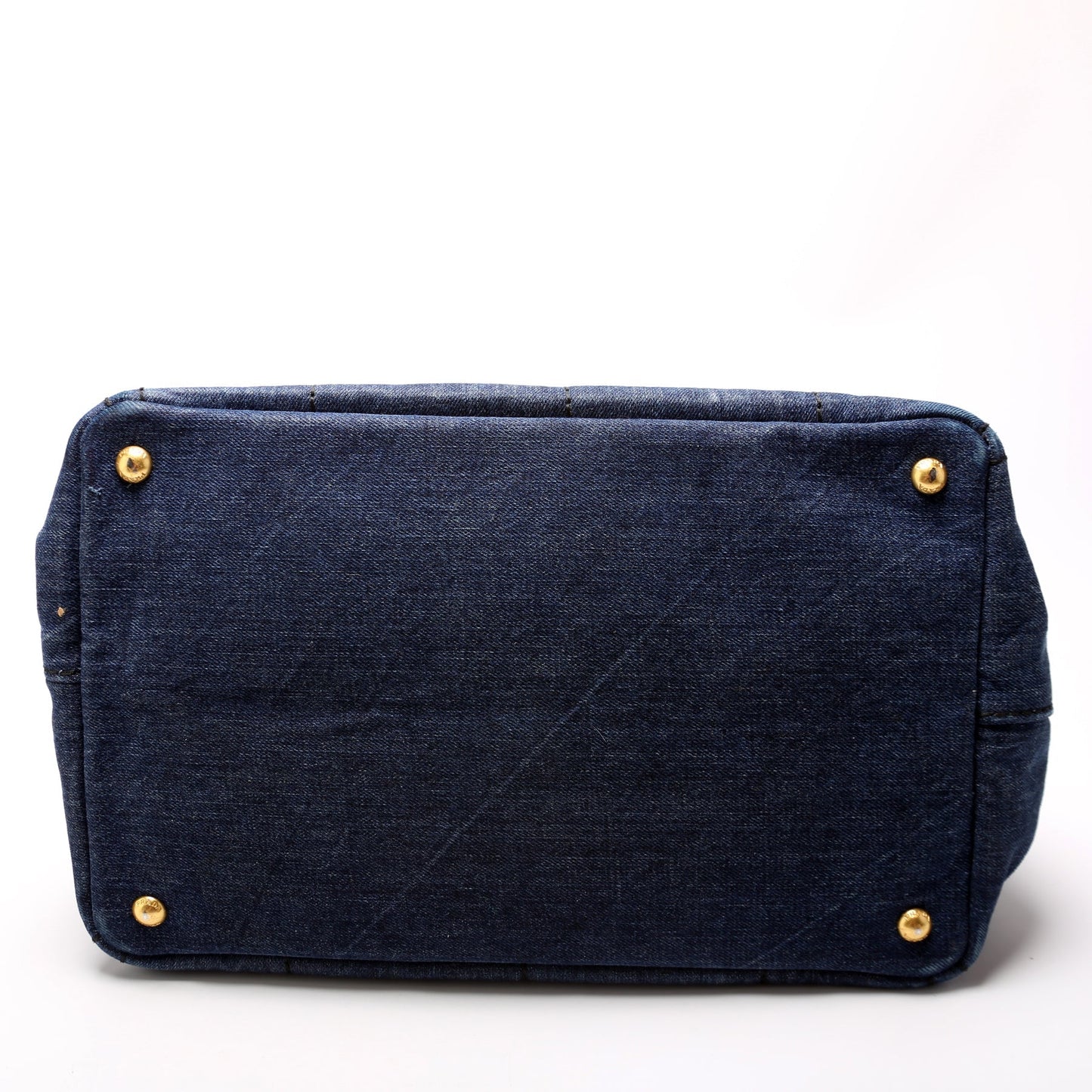 Prada Canapa Denim Canvas Large Tote Bag