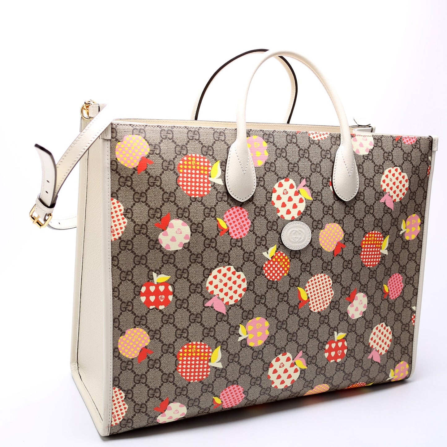 Gucci 659980 Interlocking G Medium Tote Les Pommes Bag