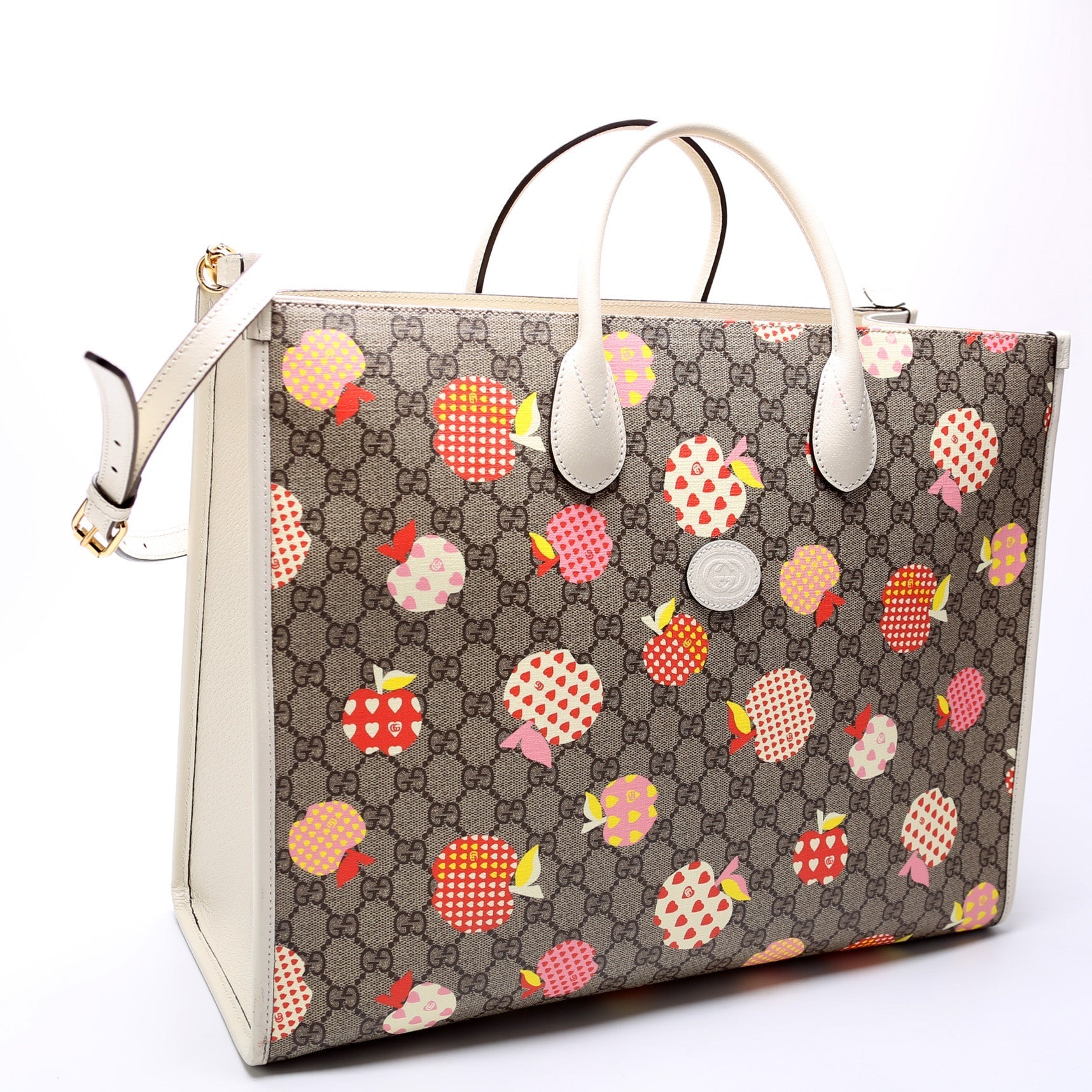 Gucci 659980 Interlocking G Medium Tote Les Pommes Bag
