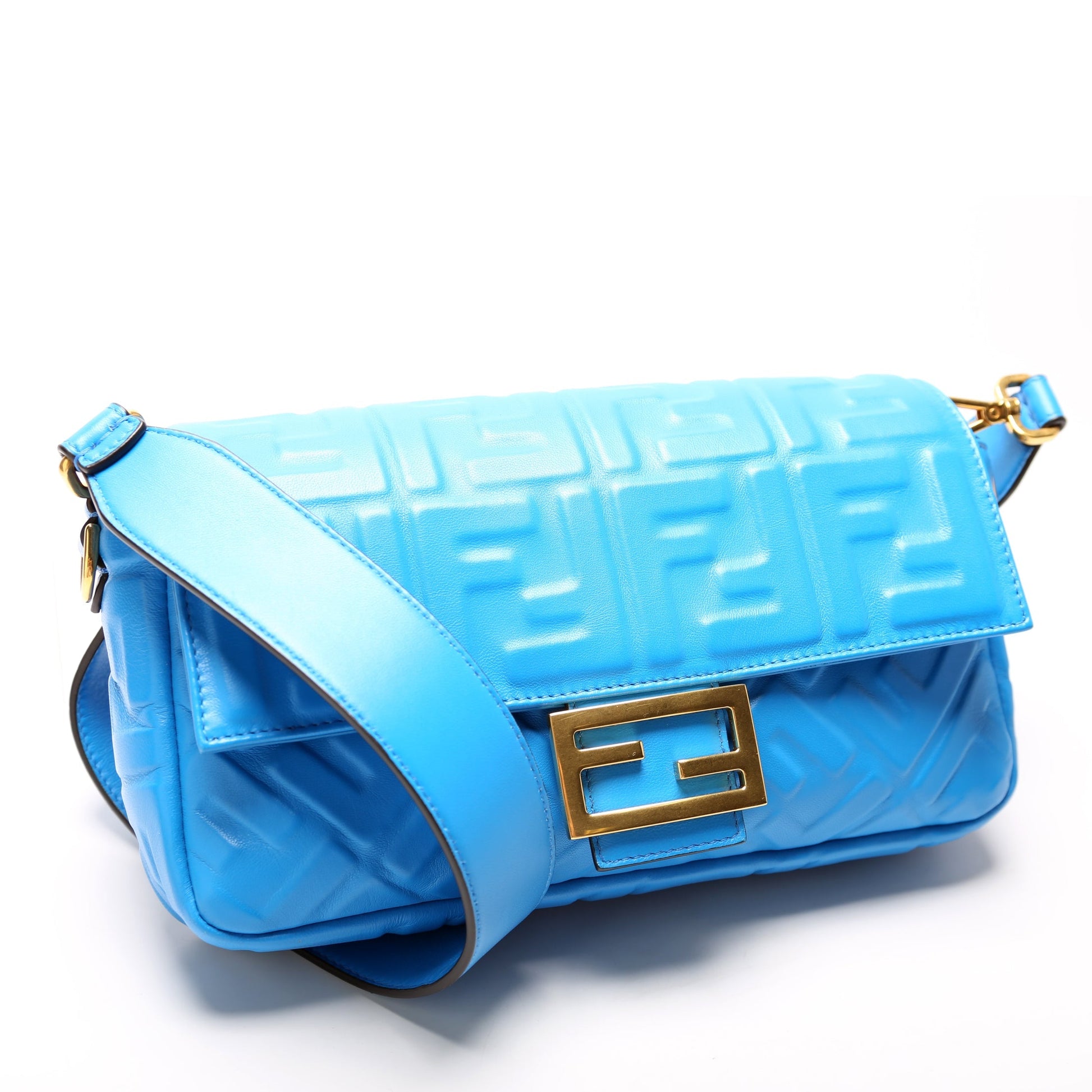 Fendi 8BR600uette FF Embossed Nappa Bag