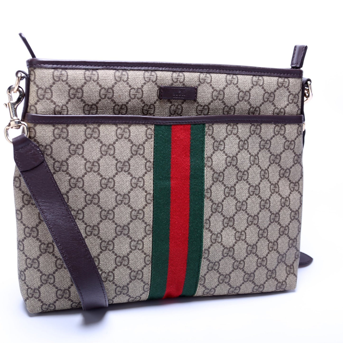 Gucci 388926 GG Supreme Flat Messenger Bag