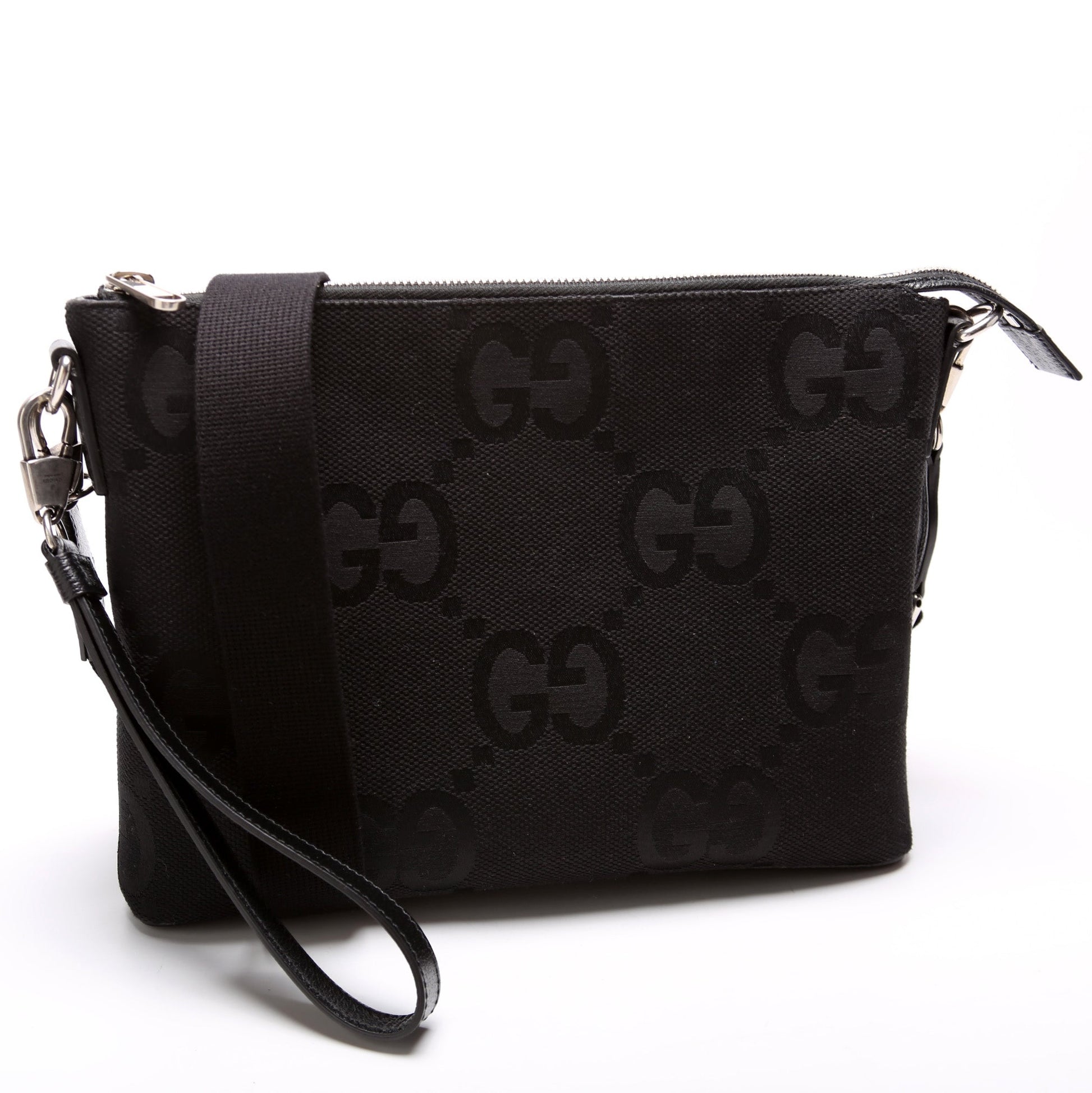 Gucci Leather Canvas Shoulder Bag