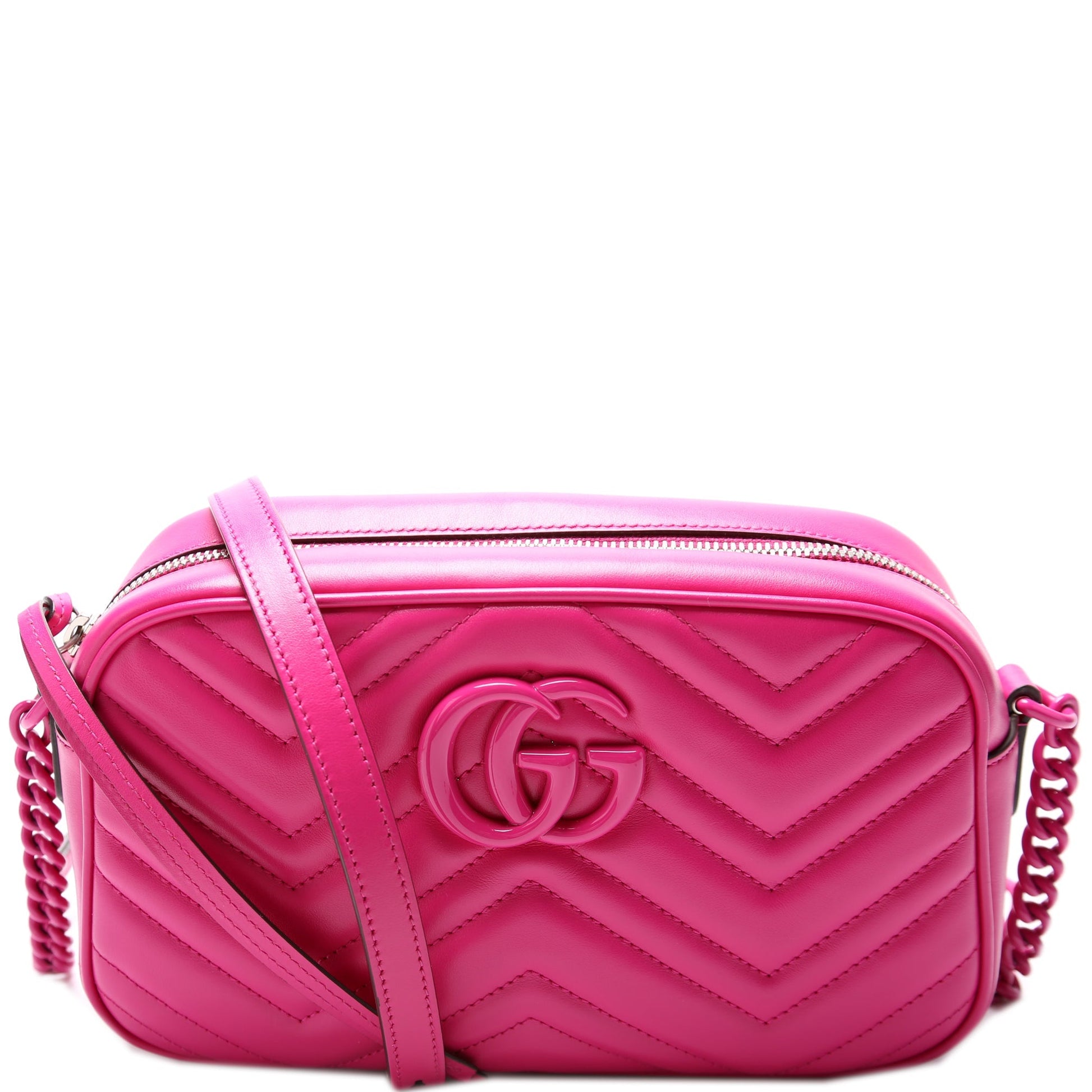 Gucci 447632 Marmont Monchrome Small Leather Camera Bag