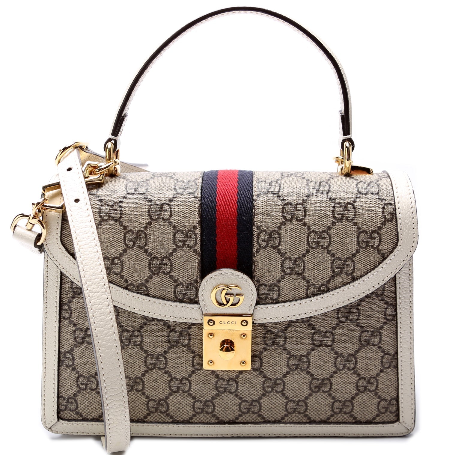 Gucci Leather Canvas Shoulder Bag