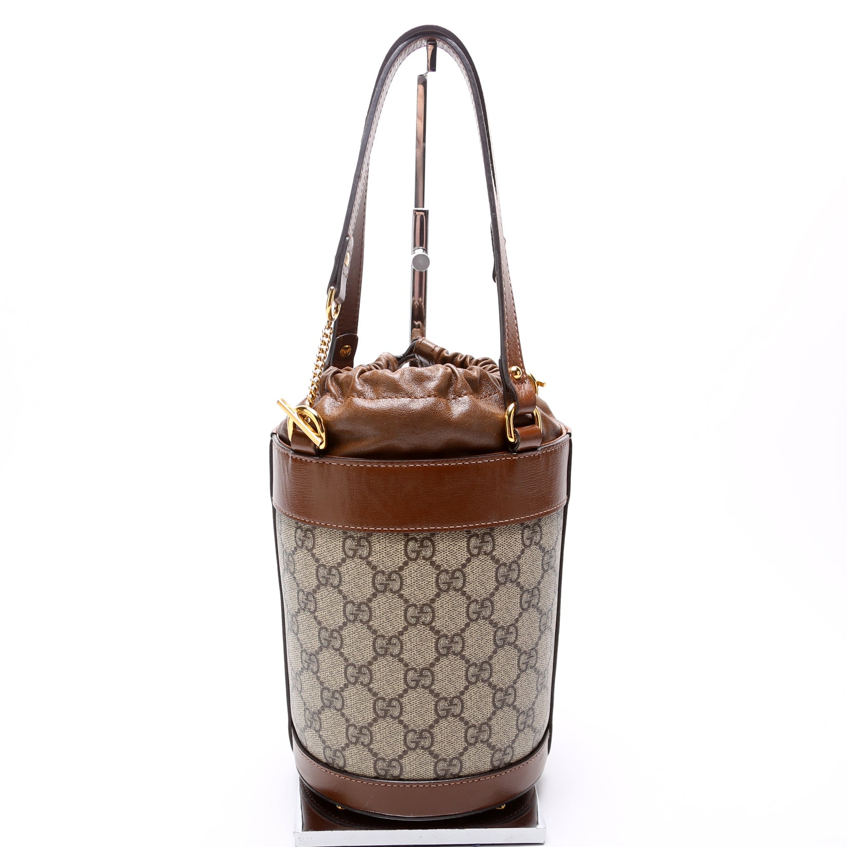 Gucci Leather Canvas Shoulder Bag