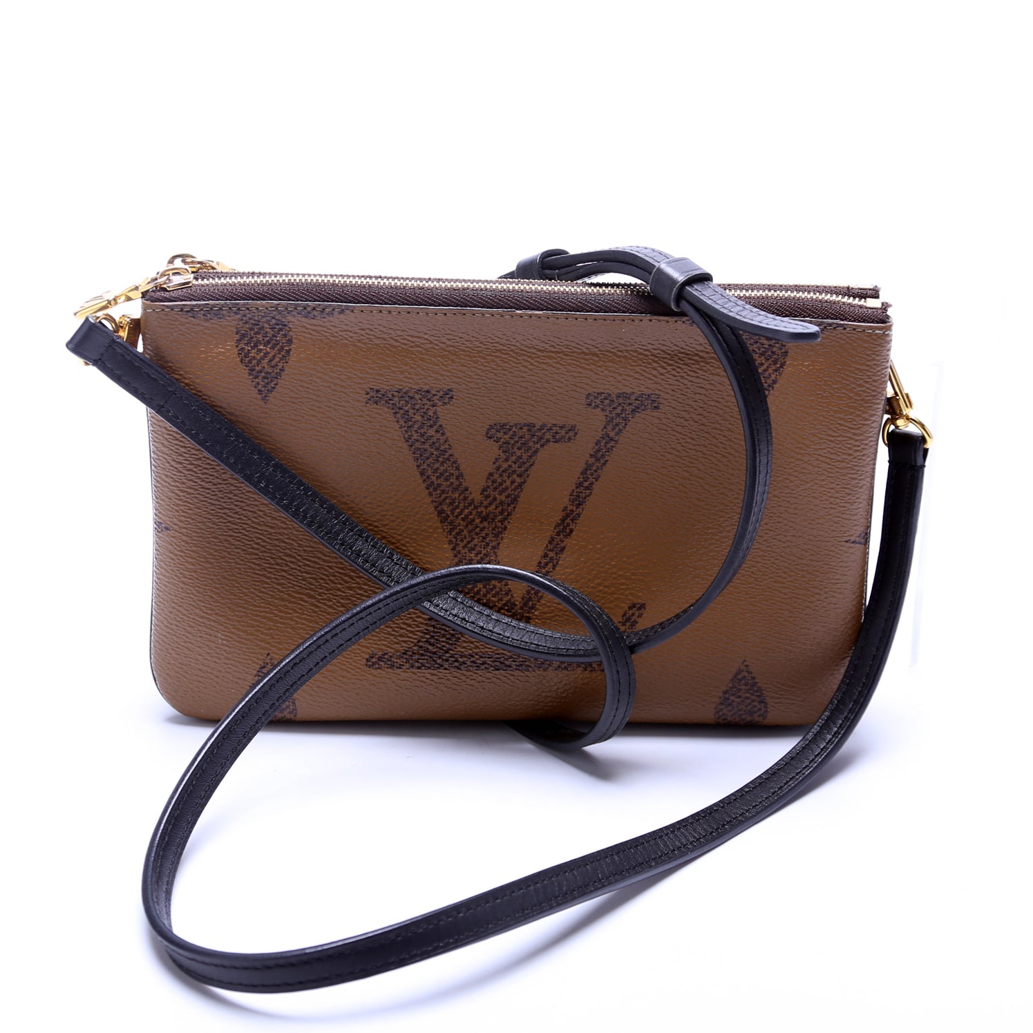 Louis Vuitton Doube Zip Pochette Giant Reverse Monogram