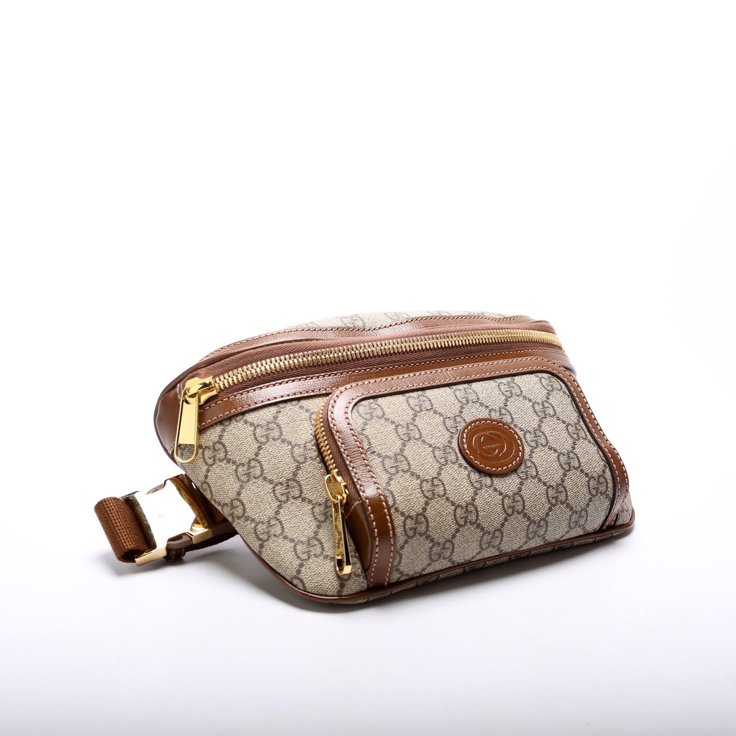 Gucci Leather Canvas Shoulder Bag