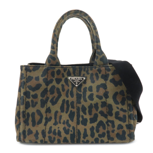 PRADA Canapa Canvas 2Way Bag Hand Bag Shoulder Bag Camouflage B2642B
