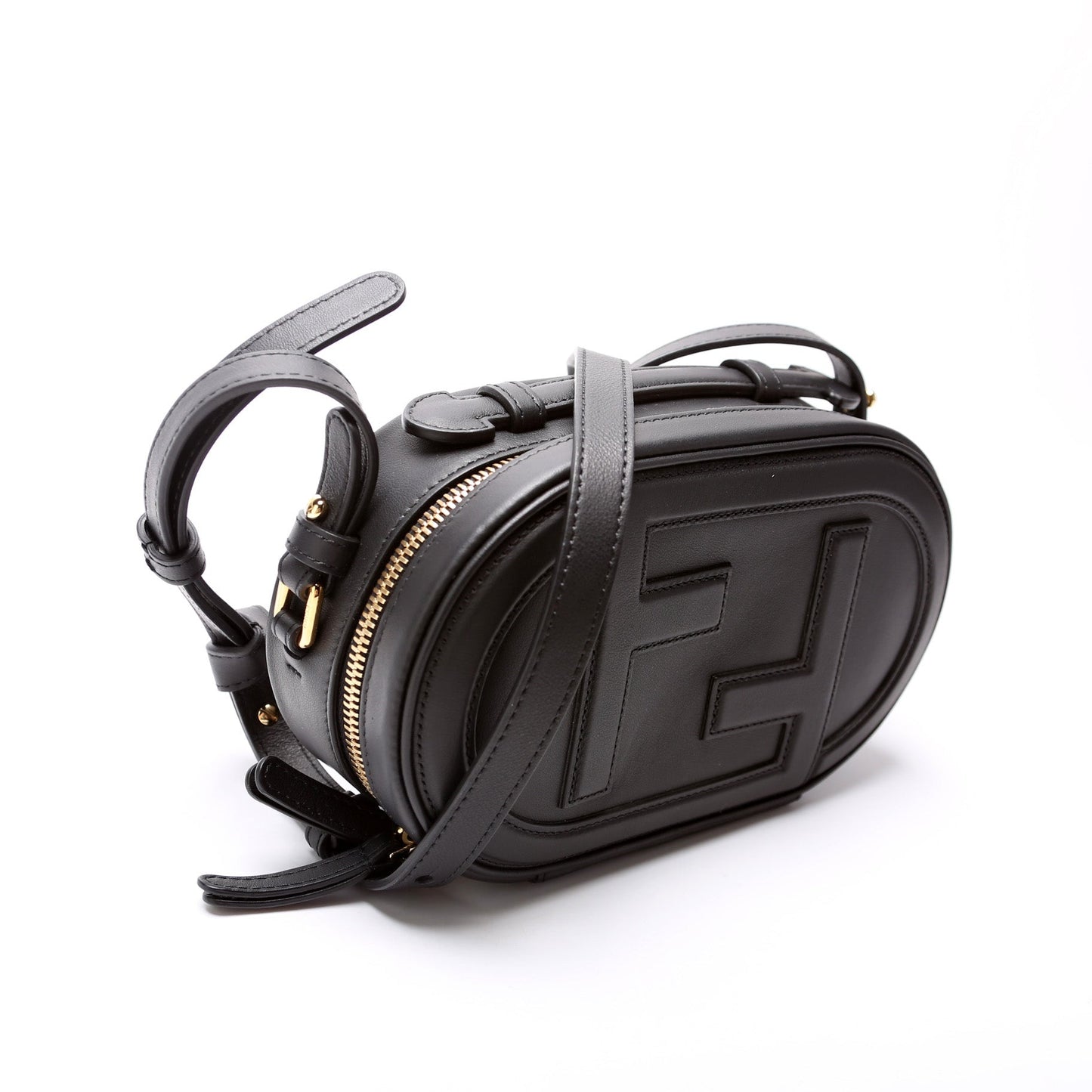 Fendi Vitello Grace Leather O'Clock Mini Camera Case Bag