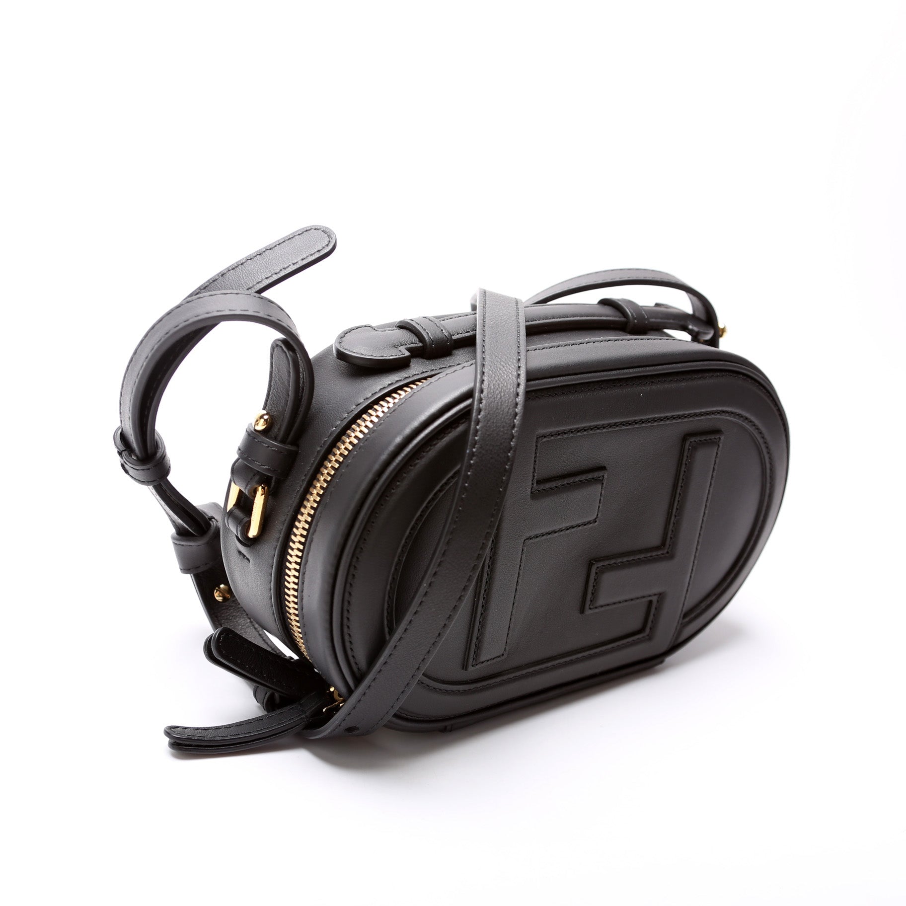 Fendi Vitello Grace Leather O'Clock Mini Camera Case Bag