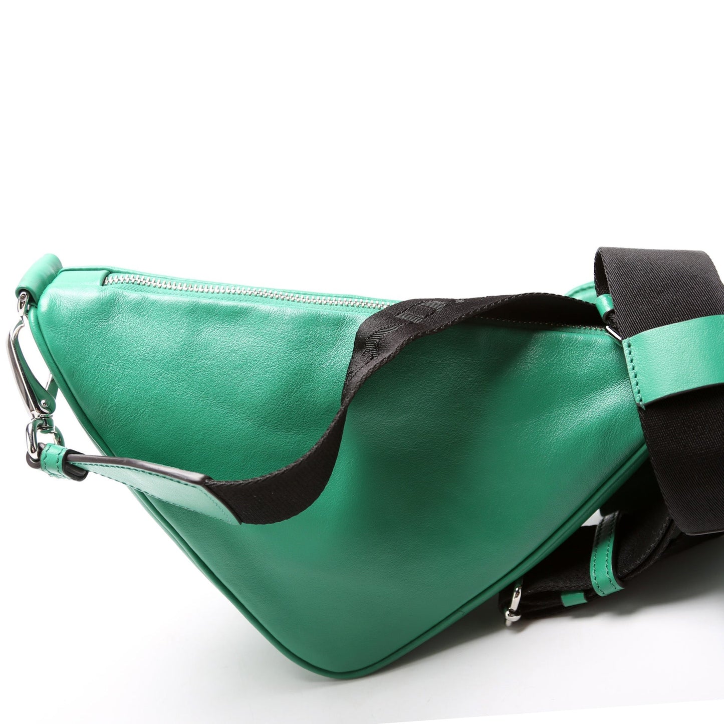 Prada Triangle Logo Leather Shoulder Bag