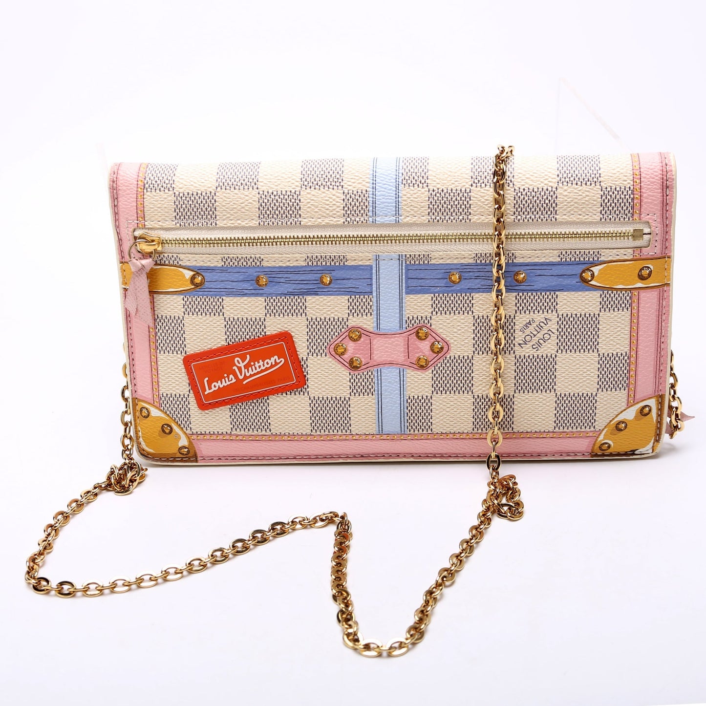Louis Vuitton Pochette Weekend Summer Trunks Damier Azur
