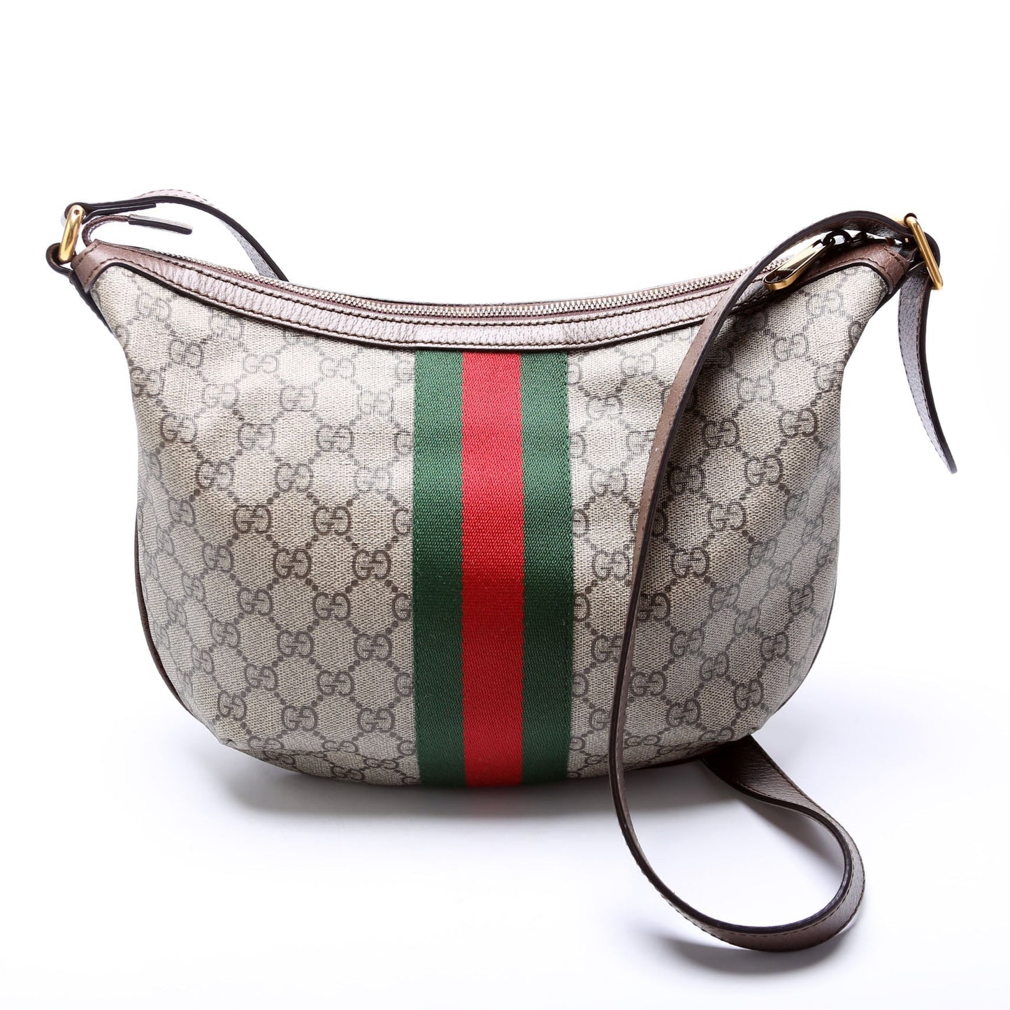 Gucci Leather Canvas Shoulder Bag