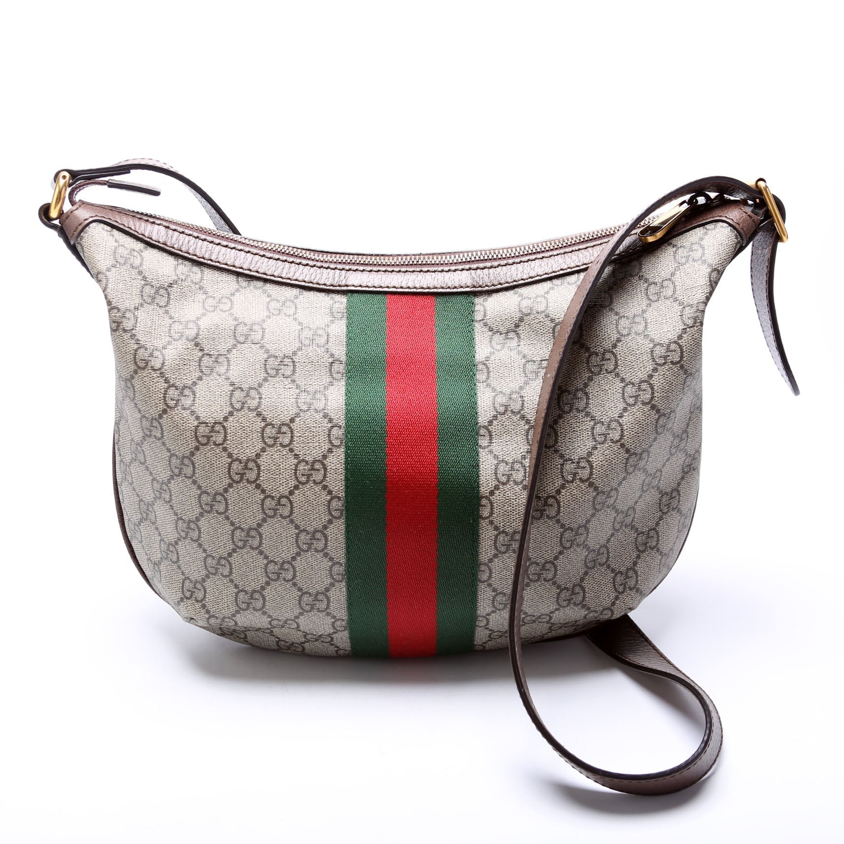 Gucci Leather Canvas Shoulder Bag