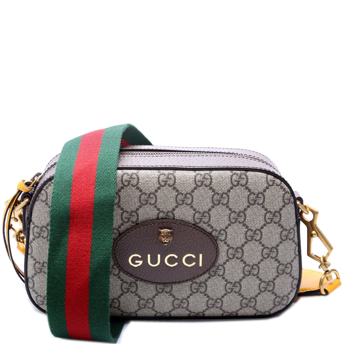 Gucci Leather Canvas Shoulder Bag