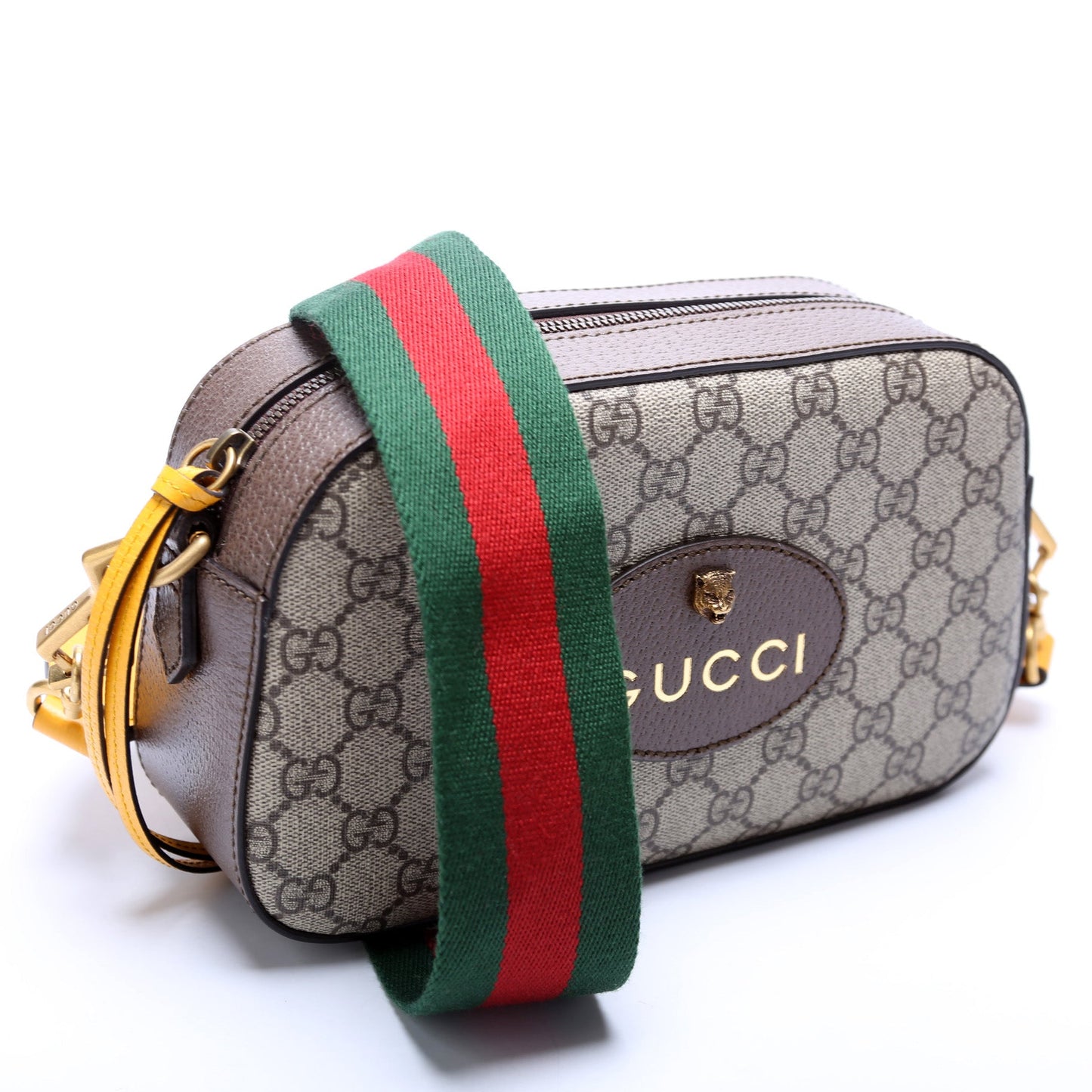 Gucci Leather Canvas Shoulder Bag