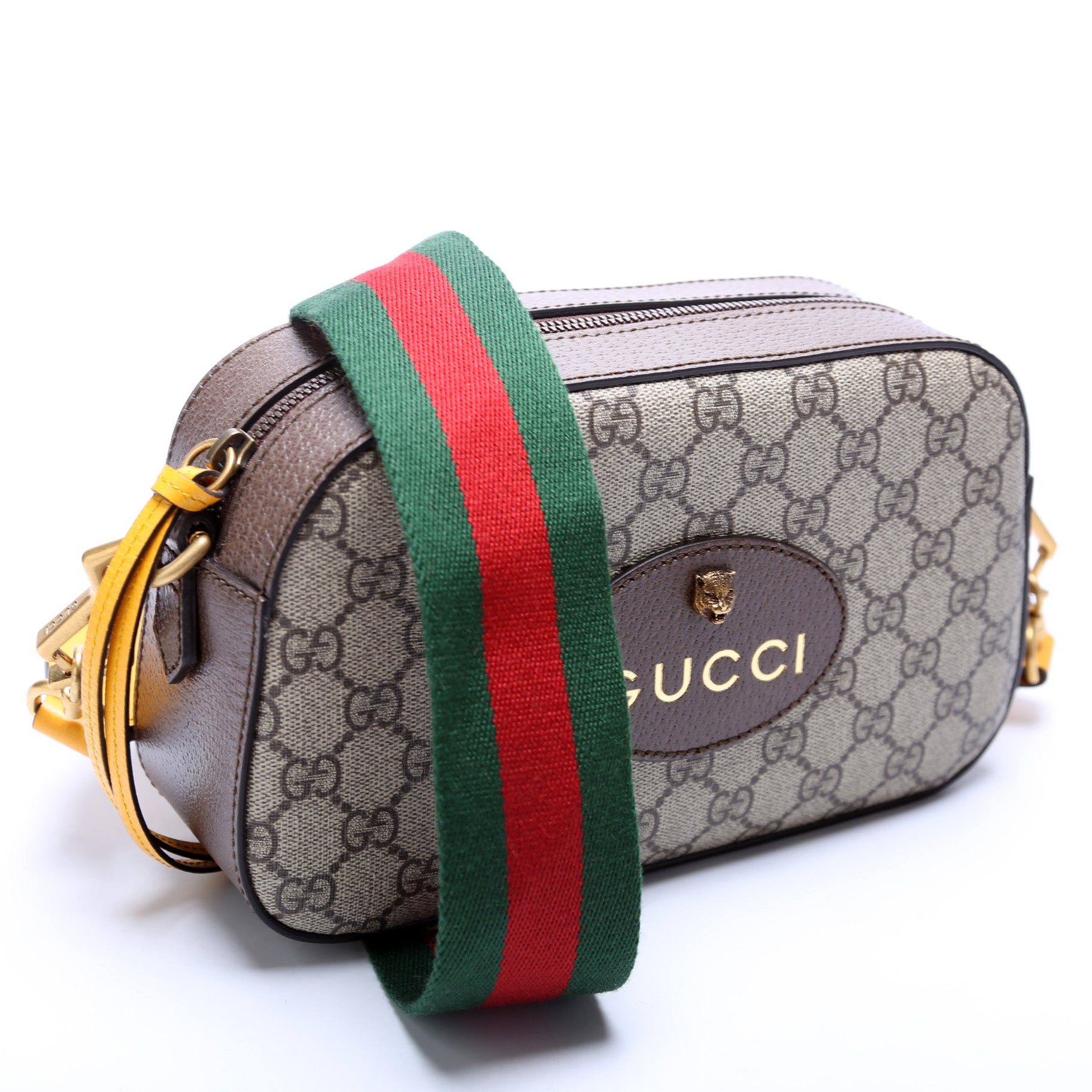Gucci Leather Canvas Shoulder Bag