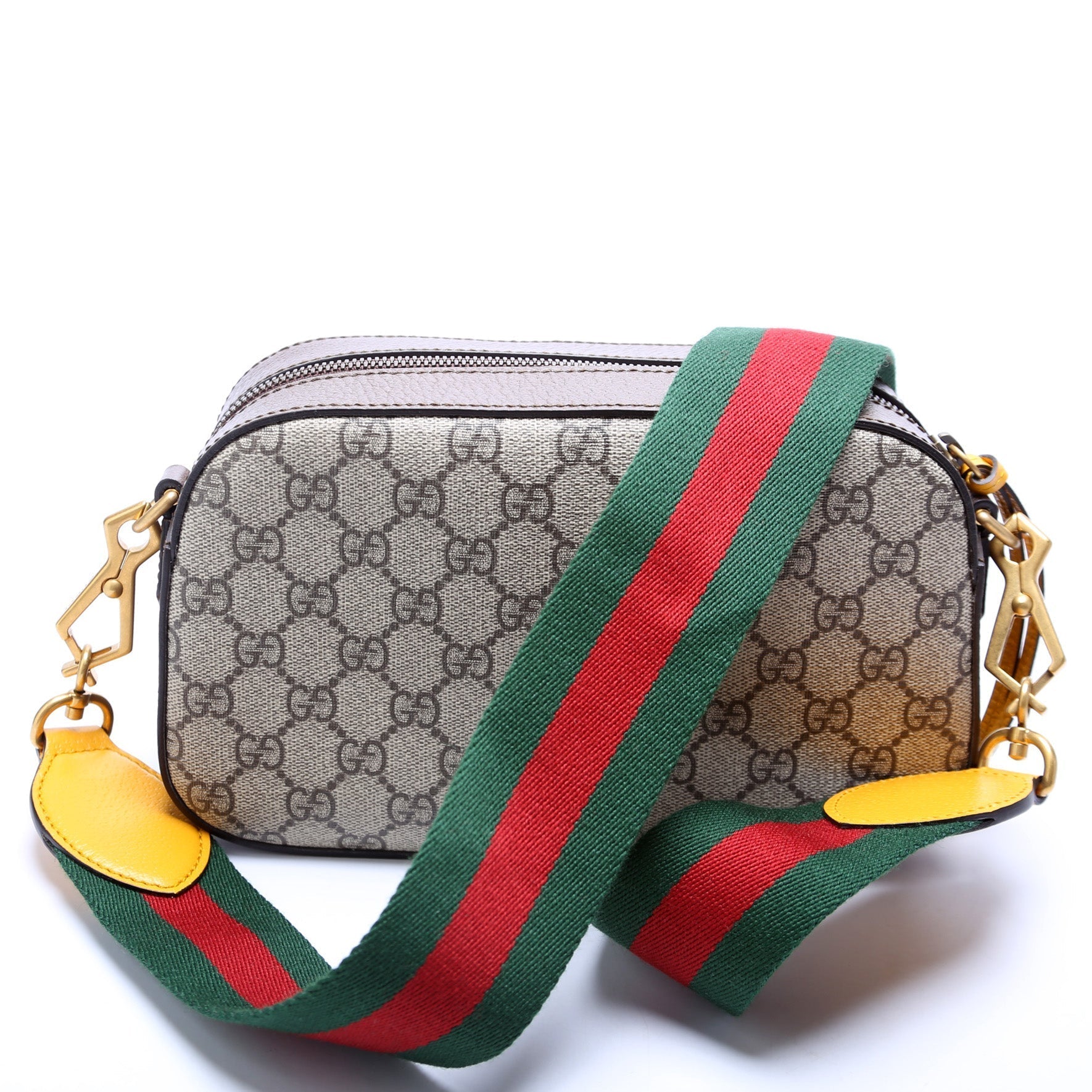 Gucci Leather Canvas Shoulder Bag