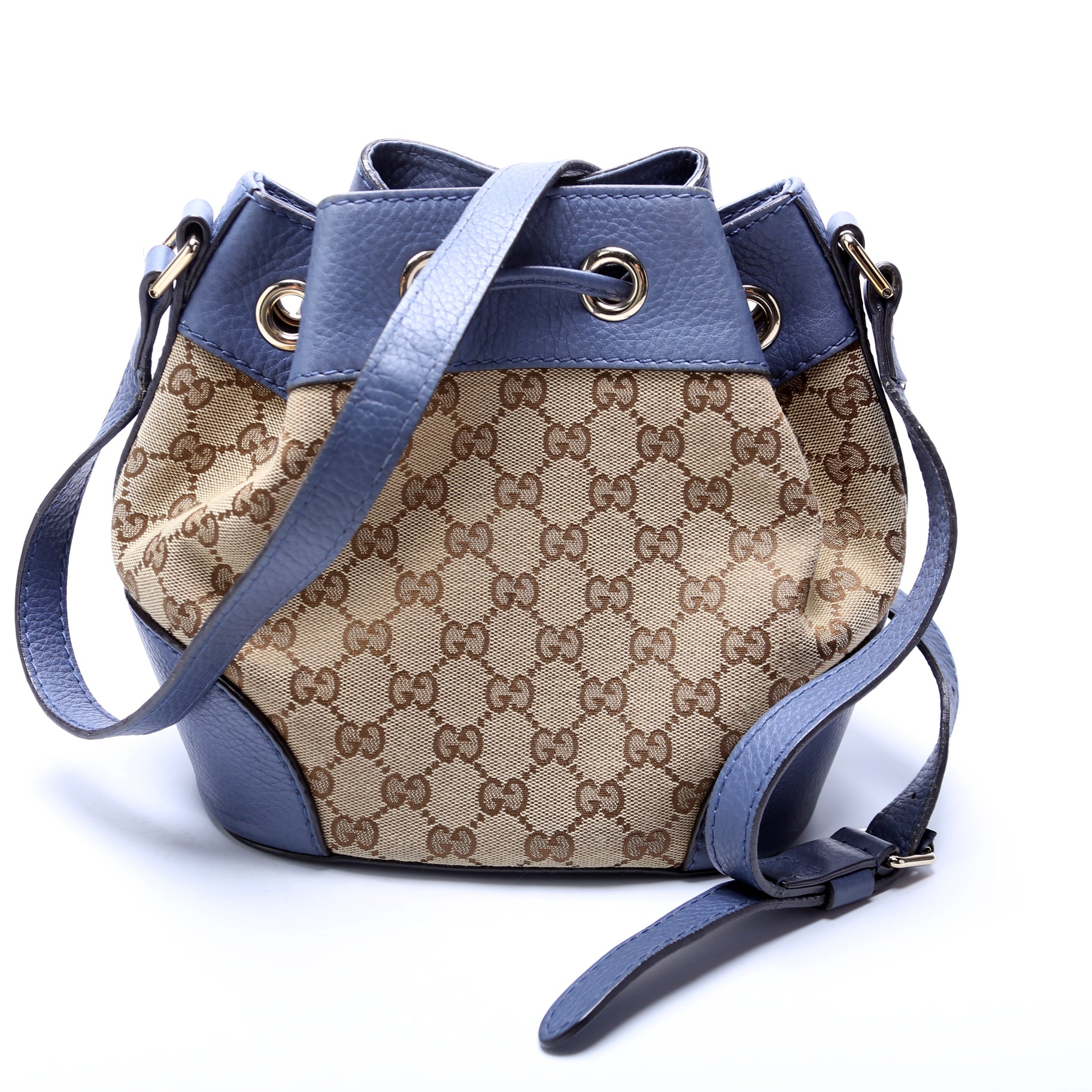 Gucci Leather Canvas Shoulder Bag