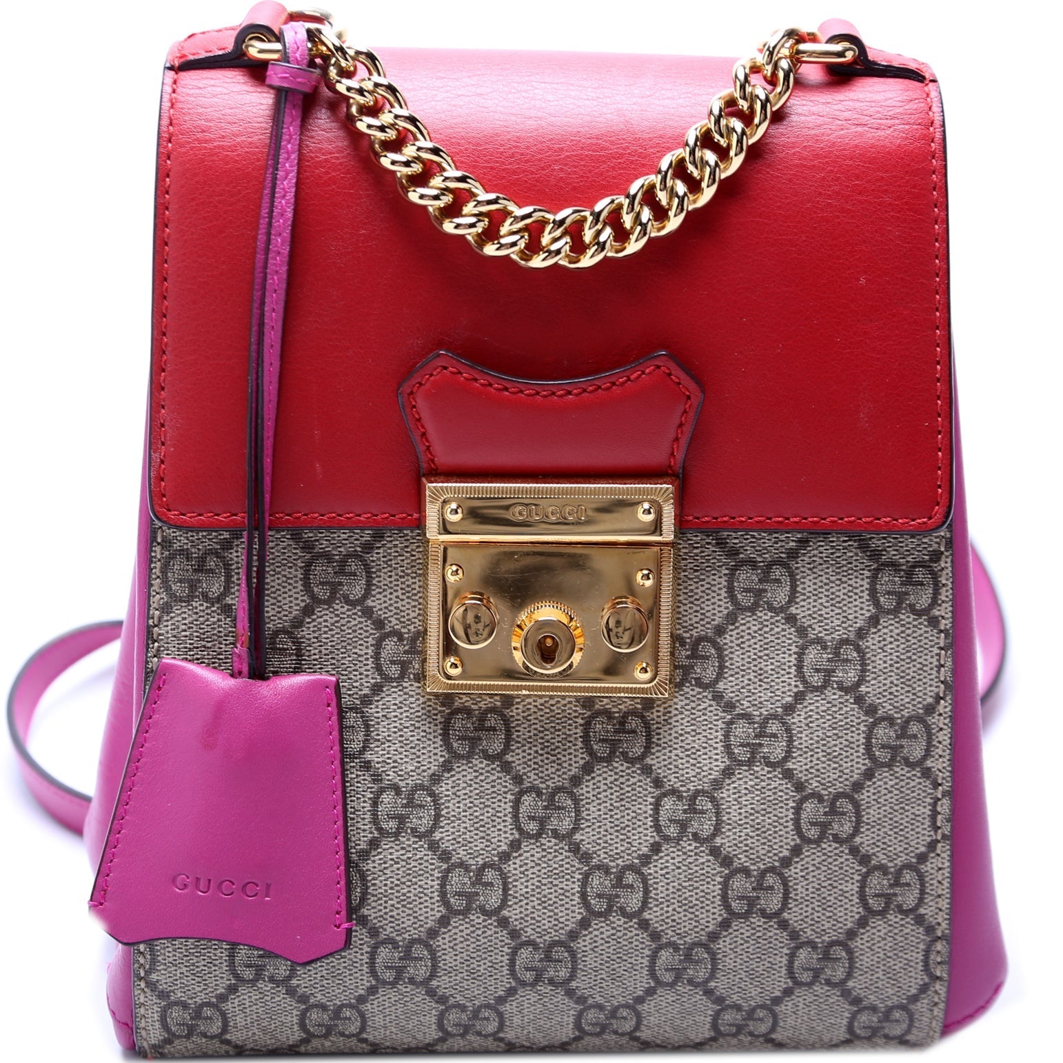 Gucci 498194 Padlock Backpack GG Supreme Bag