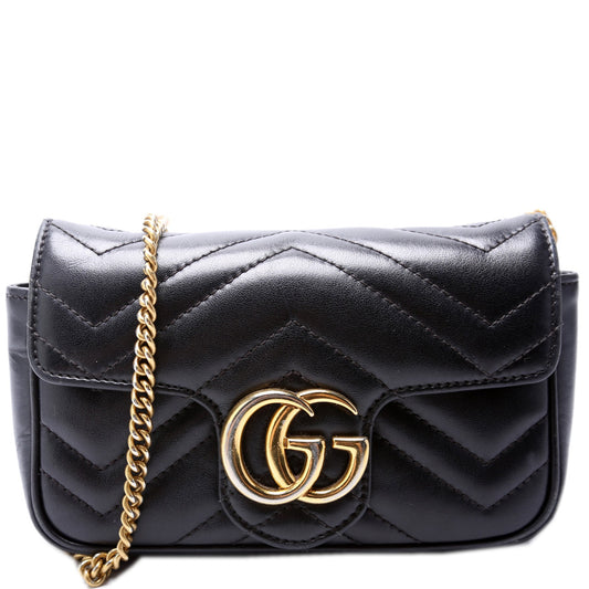 Gucci 476433 Marmont Leather Super Mini Flap Bag
