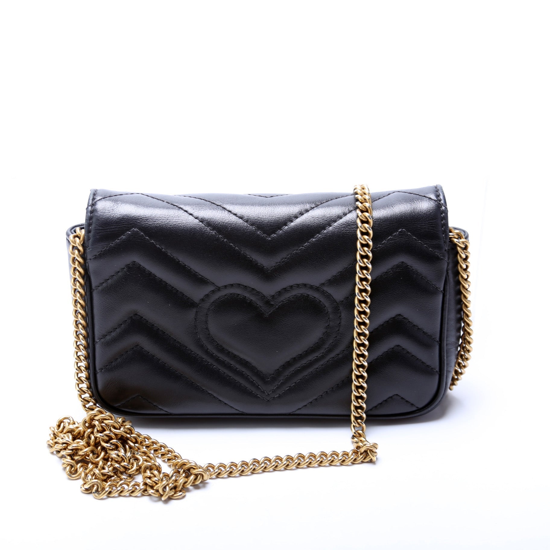 Gucci 476433 Marmont Leather Super Mini Flap Bag
