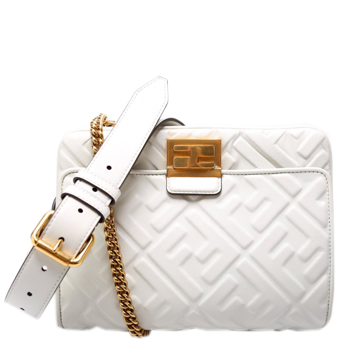 Fendi FF Leather Upside Down Belt 8BT305 Bag