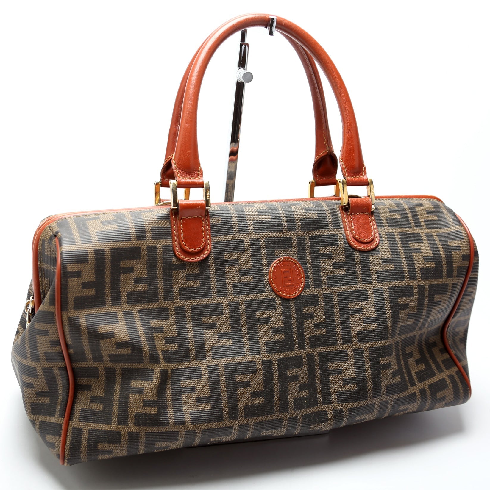 Fendi Zucca Canvas Boston 119-04499 Bag