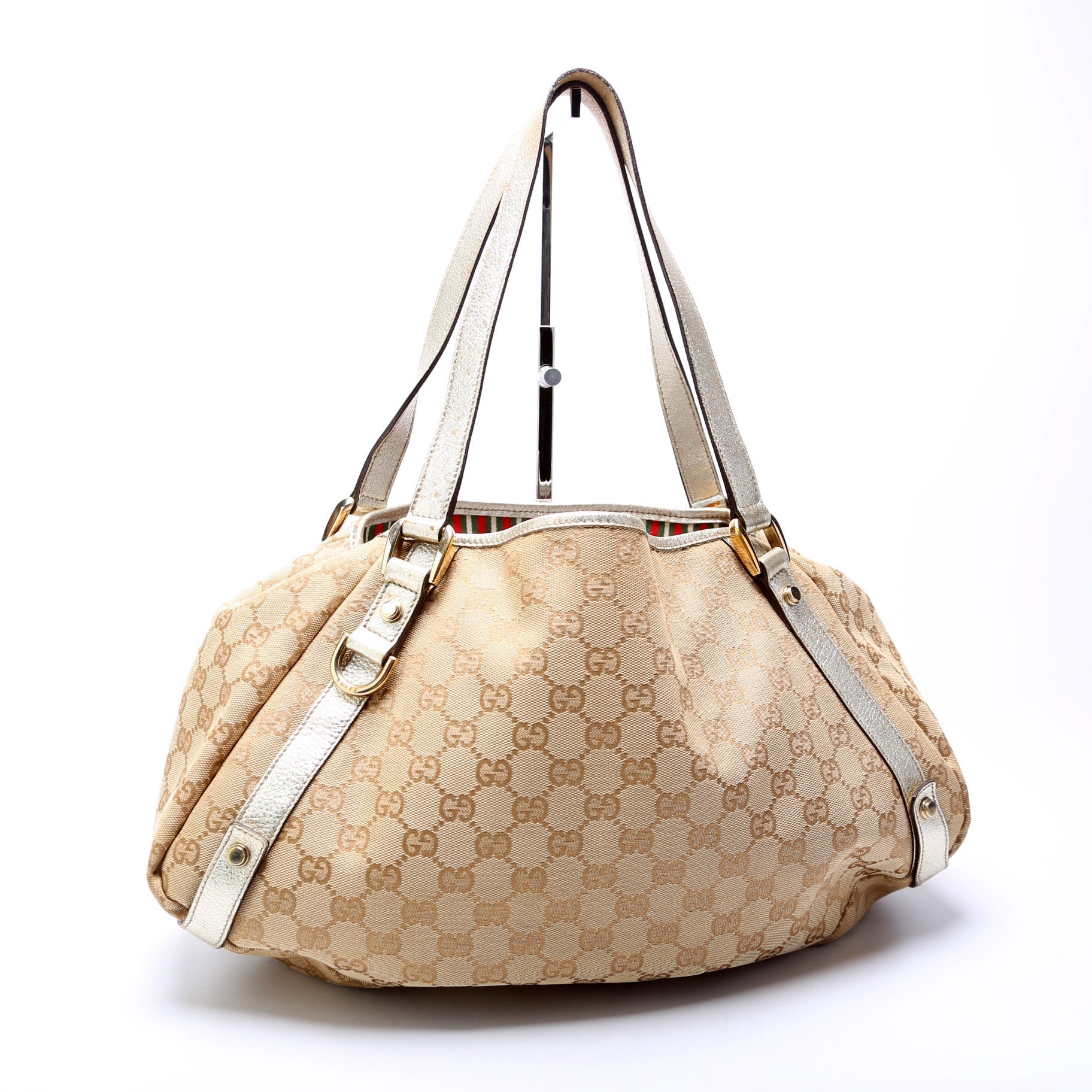 Gucci 130736 Abbey Canvas Tote Medium Bag