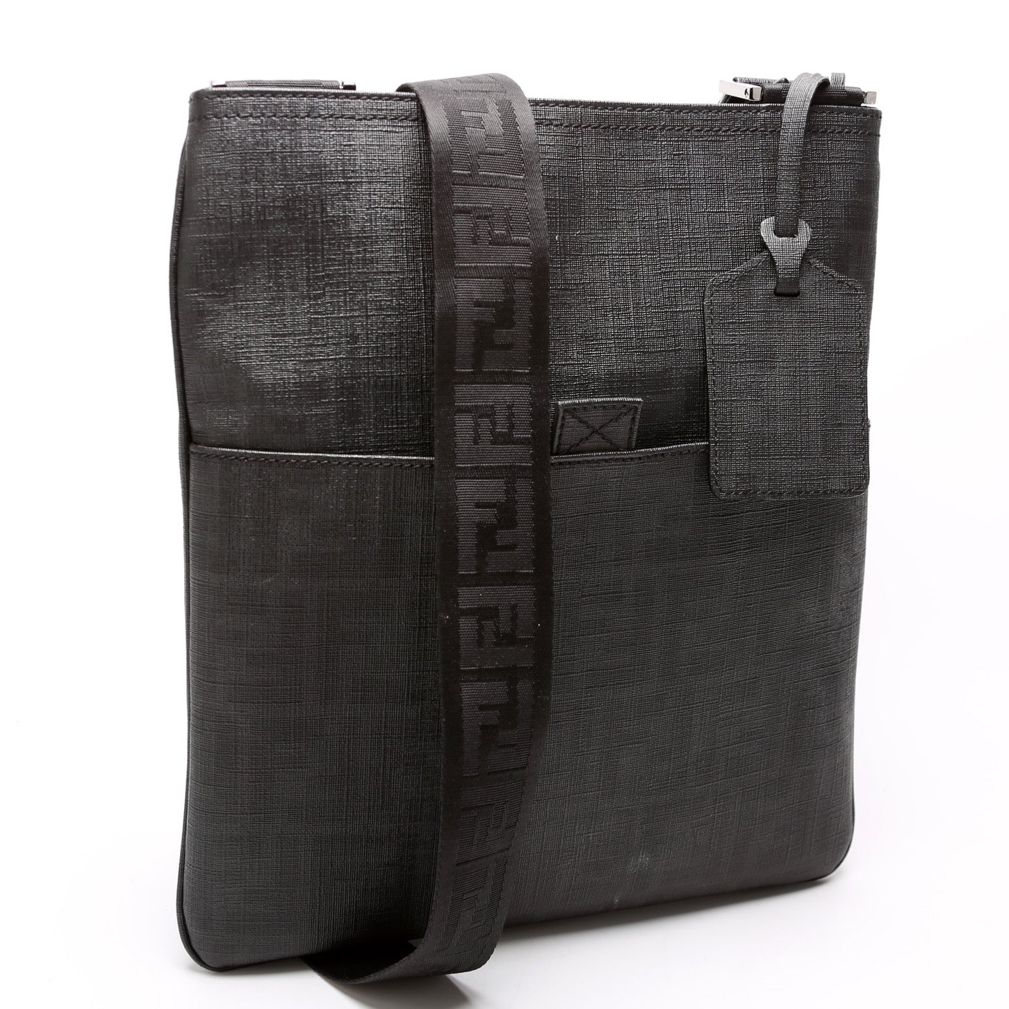 Fendi Spalmati Zucca Flat Messenger Bag